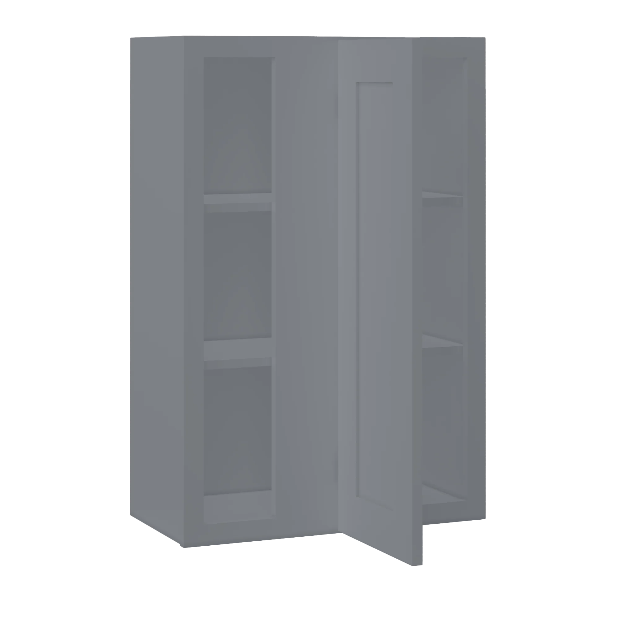 Square Corner Wall Blind Reversible Kitchen Cabinet SC2436 Colonial Gray LessCare 24 in. width 36 in. height 12 in. depth - Image 4