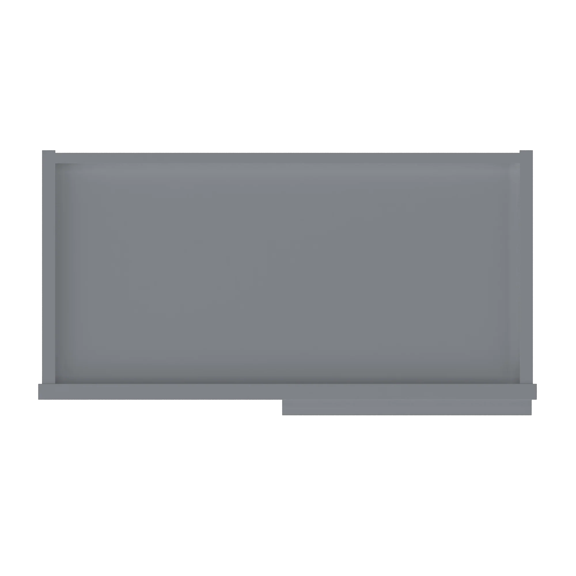 Square Corner Wall Blind Reversible Kitchen Cabinet SC2436 Colonial Gray LessCare 24 in. width 36 in. height 12 in. depth - Image 6
