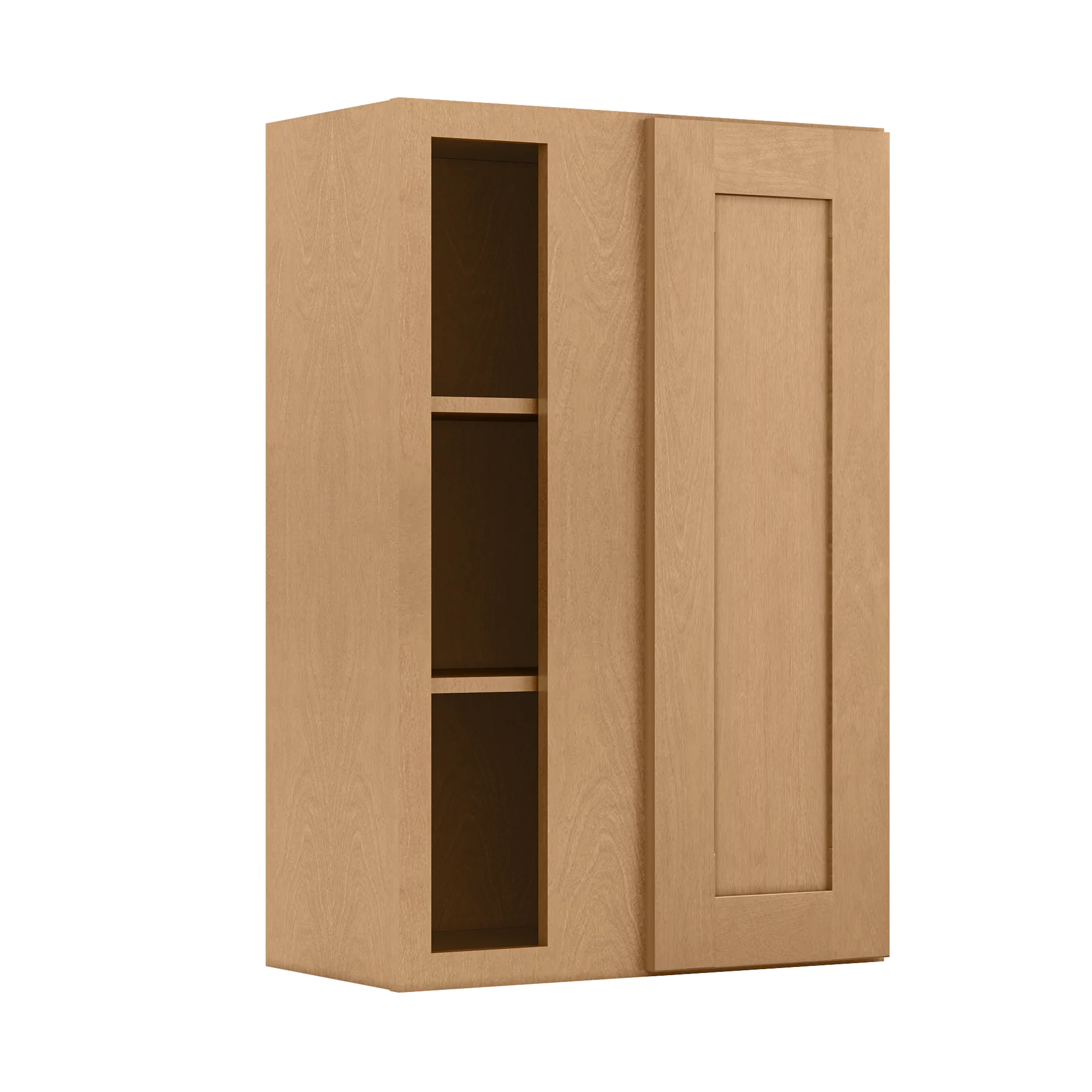 Square Corner Wall Blind Reversible Kitchen Cabinet SC2436 Shaker Toffee LessCare 24 in. width 36 in. height 12 in. depth - Image 2