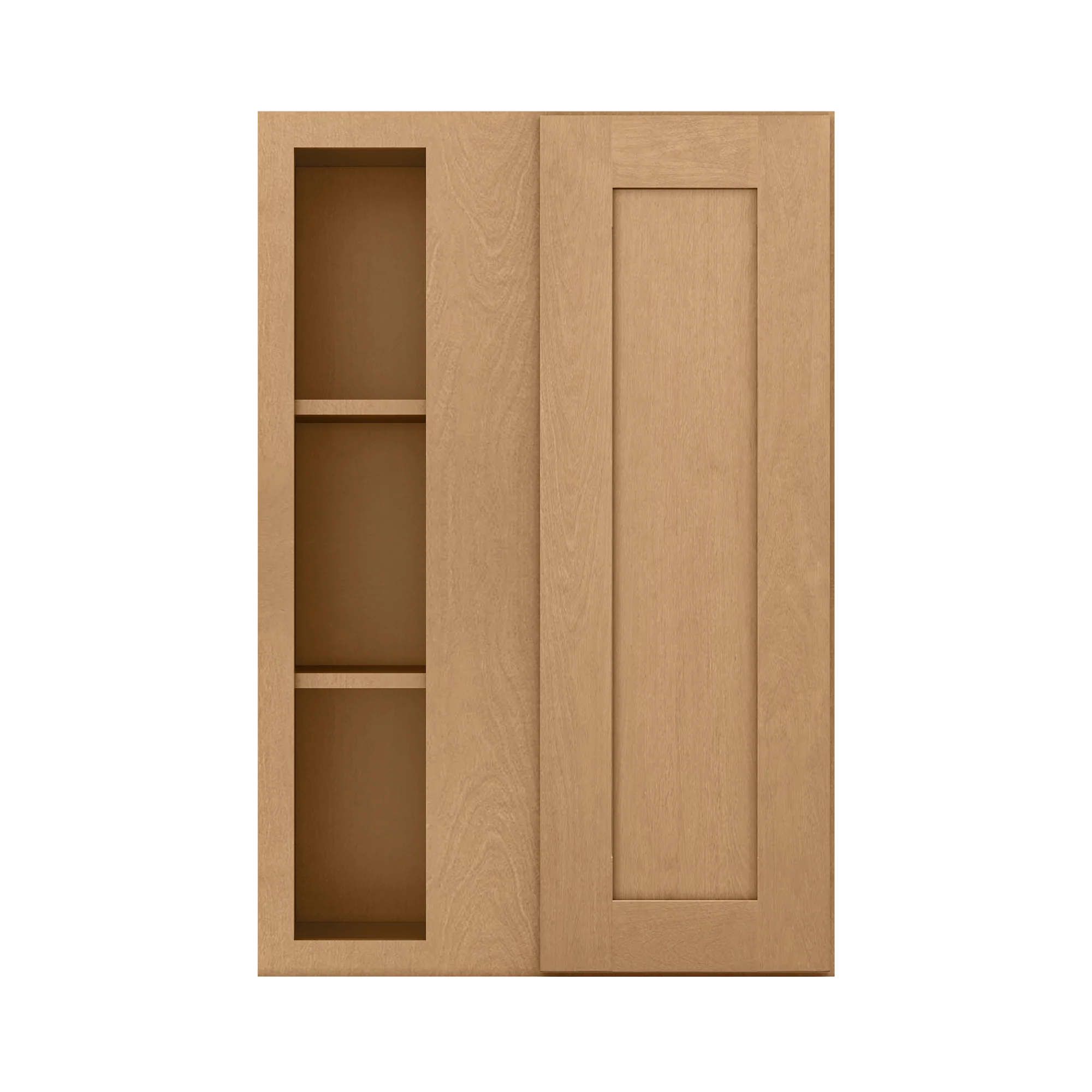 Square Corner Wall Blind Reversible Kitchen Cabinet SC2436 Shaker Toffee LessCare 24 in. width 36 in. height 12 in. depth - Image 3