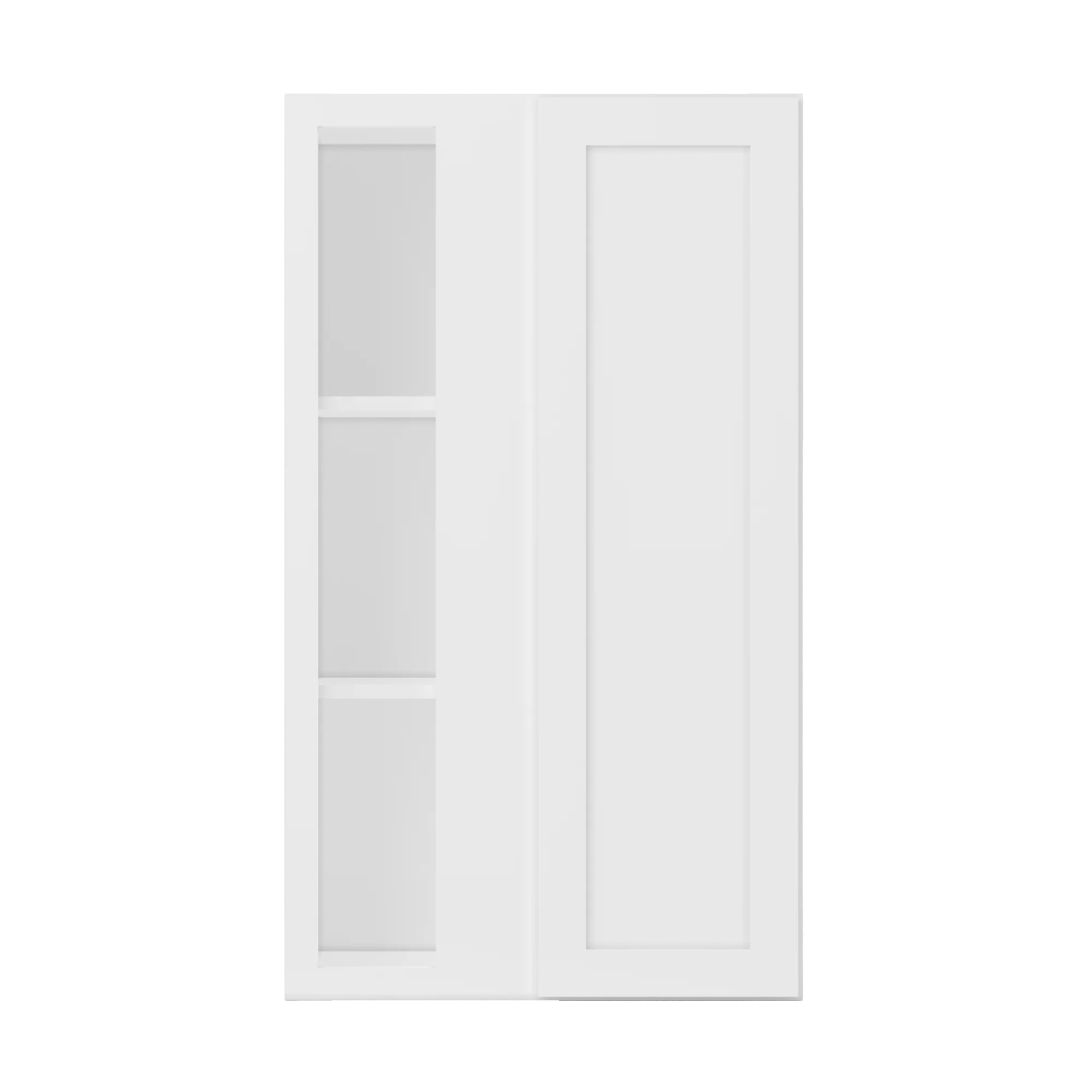 Square Corner Wall Blind Reversible Kitchen Cabinet SC2442 Alpina White LessCare 24 in. width 42 in. height 12 in. depth - Image 3