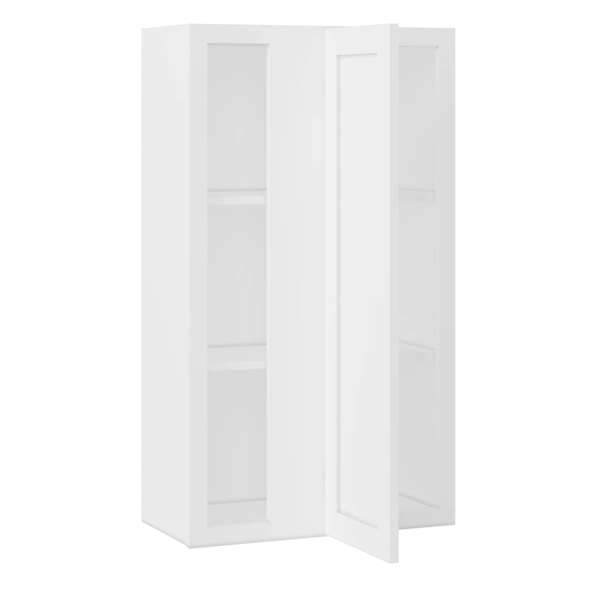 Square Corner Wall Blind Reversible Kitchen Cabinet SC2442 Alpina White LessCare 24 in. width 42 in. height 12 in. depth - Image 4