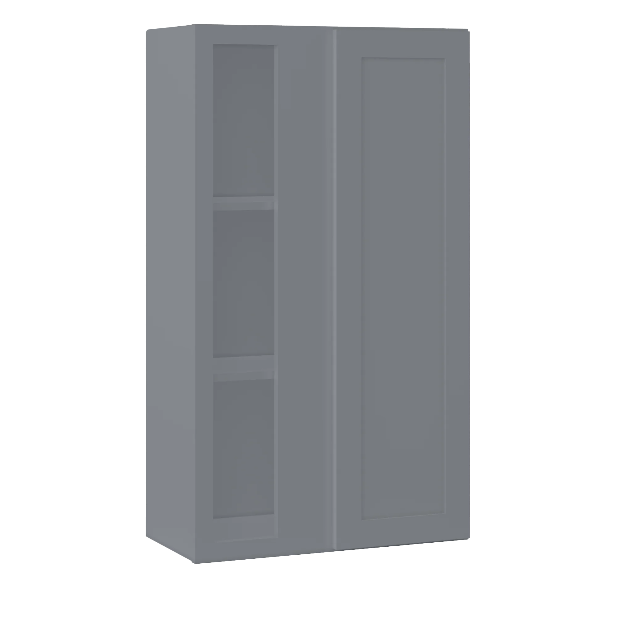 Square Corner Wall Blind Reversible Kitchen Cabinet SC2442 Colonial Gray LessCare 24 in. width 42 in. height 12 in. depth - Image 2