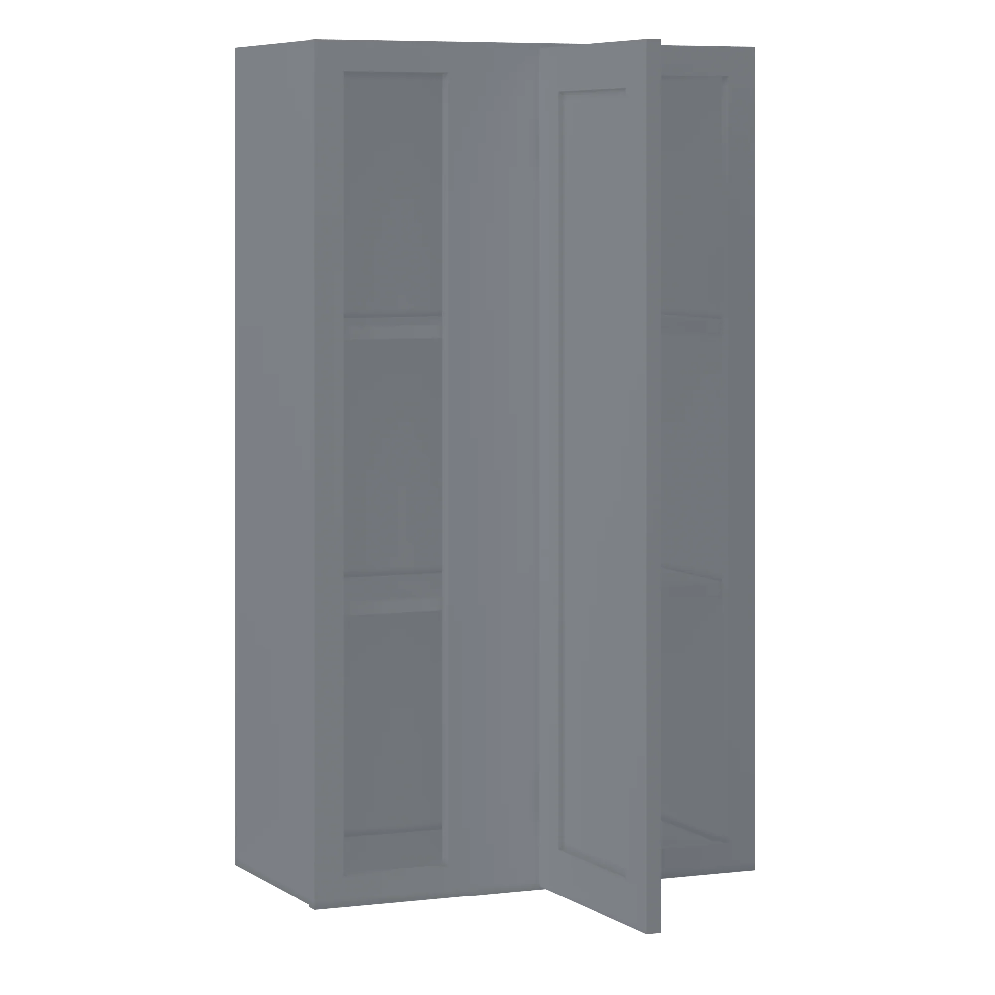 Square Corner Wall Blind Reversible Kitchen Cabinet SC2442 Colonial Gray LessCare 24 in. width 42 in. height 12 in. depth - Image 4