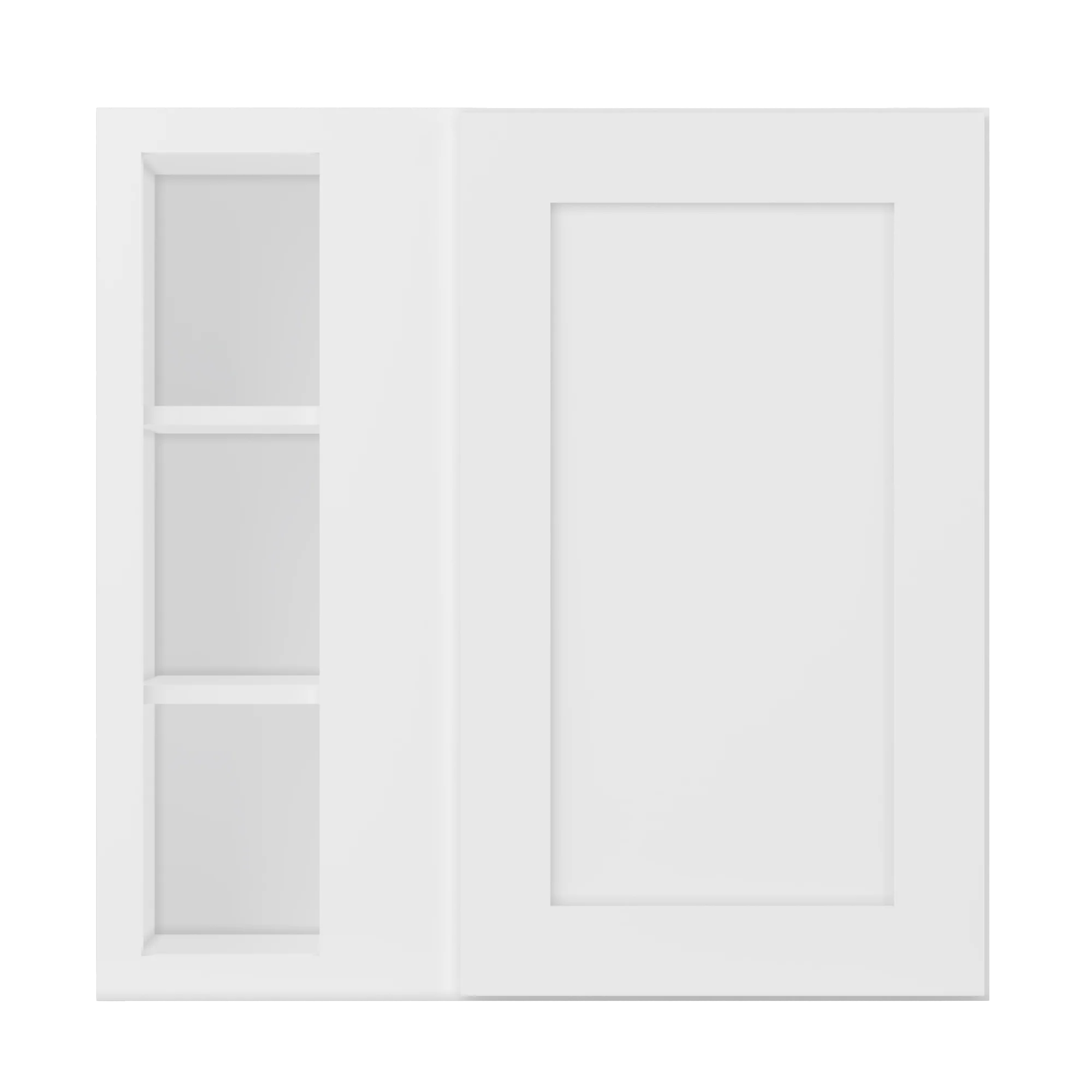 Square Corner Wall Blind Reversible Kitchen Cabinet SC3030 Alpina White LessCare 30 in. width 30 in. height 12 in. depth - Image 3