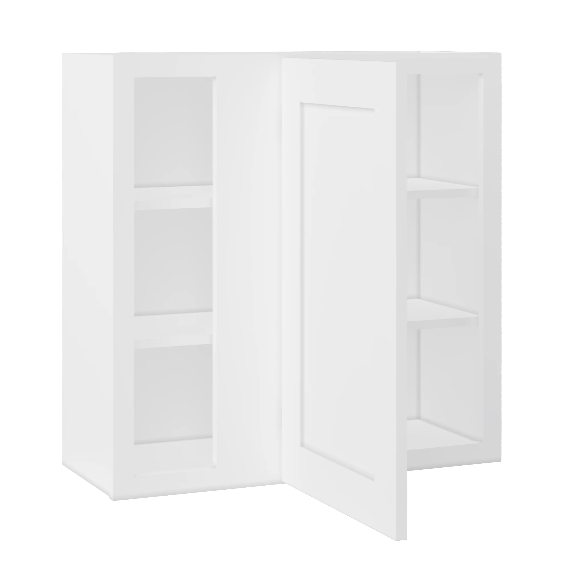 Square Corner Wall Blind Reversible Kitchen Cabinet SC3030 Alpina White LessCare 30 in. width 30 in. height 12 in. depth - Image 4