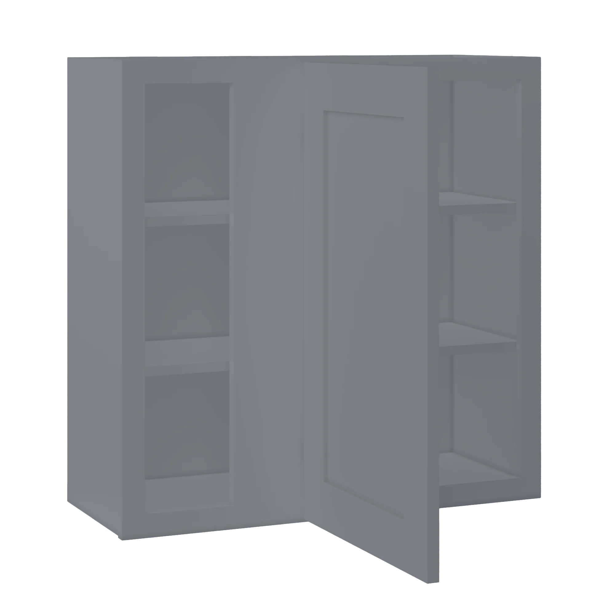 Square Corner Wall Blind Reversible Kitchen Cabinet SC3030 Colonial Gray LessCare 30 in. width 30 in. height 12 in. depth - Image 4