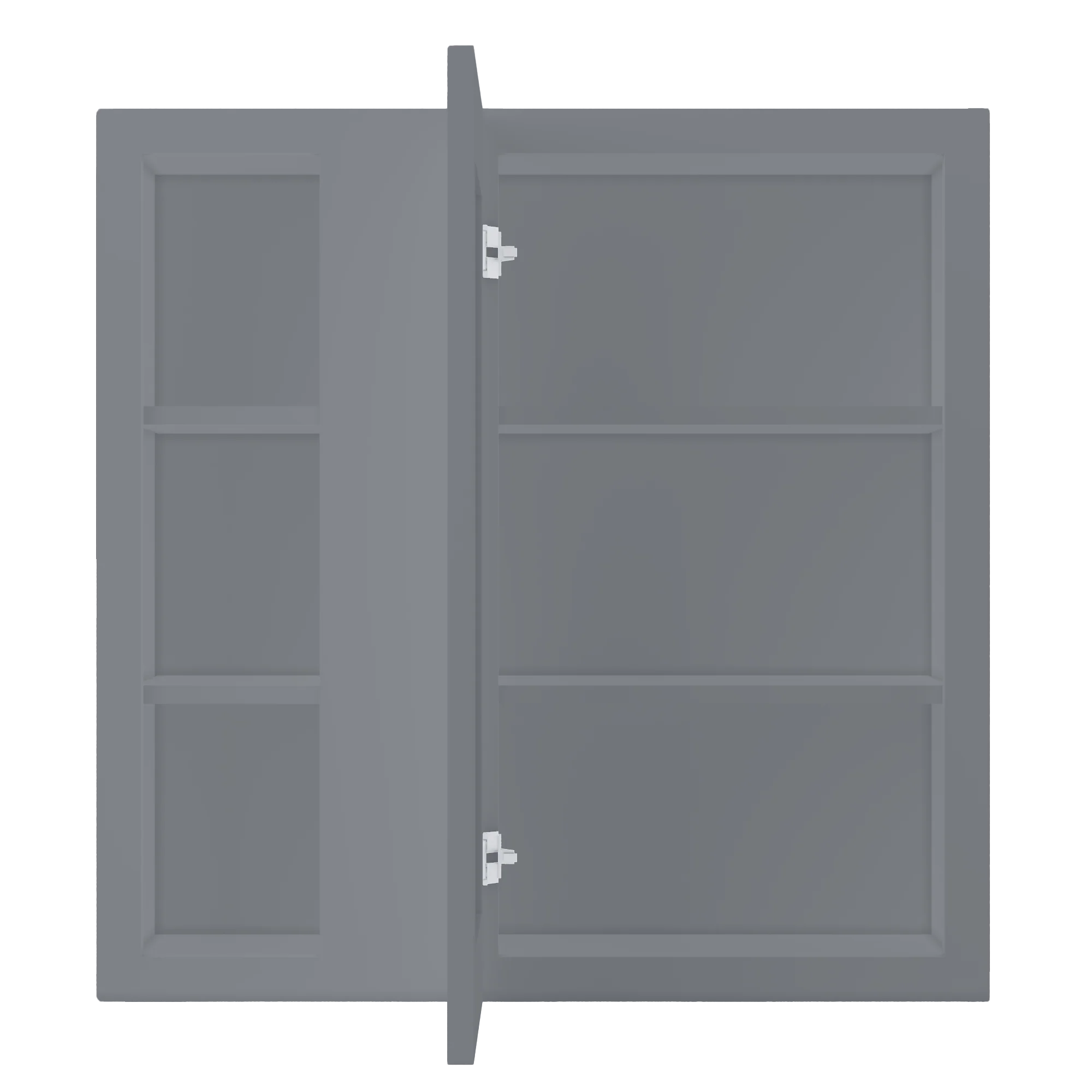 Square Corner Wall Blind Reversible Kitchen Cabinet SC3030 Colonial Gray LessCare 30 in. width 30 in. height 12 in. depth - Image 5