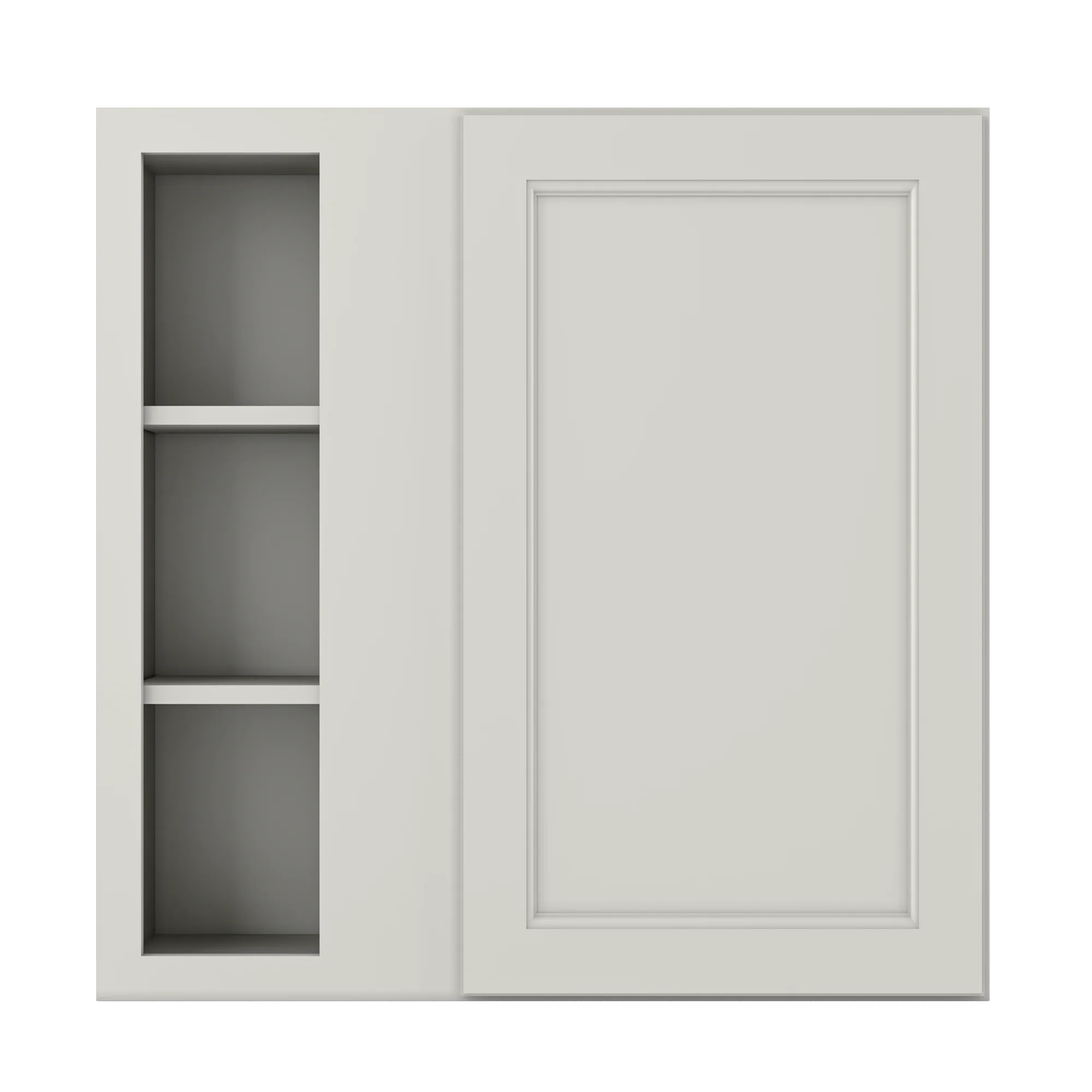 Square Corner Wall Blind Reversible Kitchen Cabinet SC3030 Milan Pearl 30 in. width 30 in. height 12 in. depth - Image 3