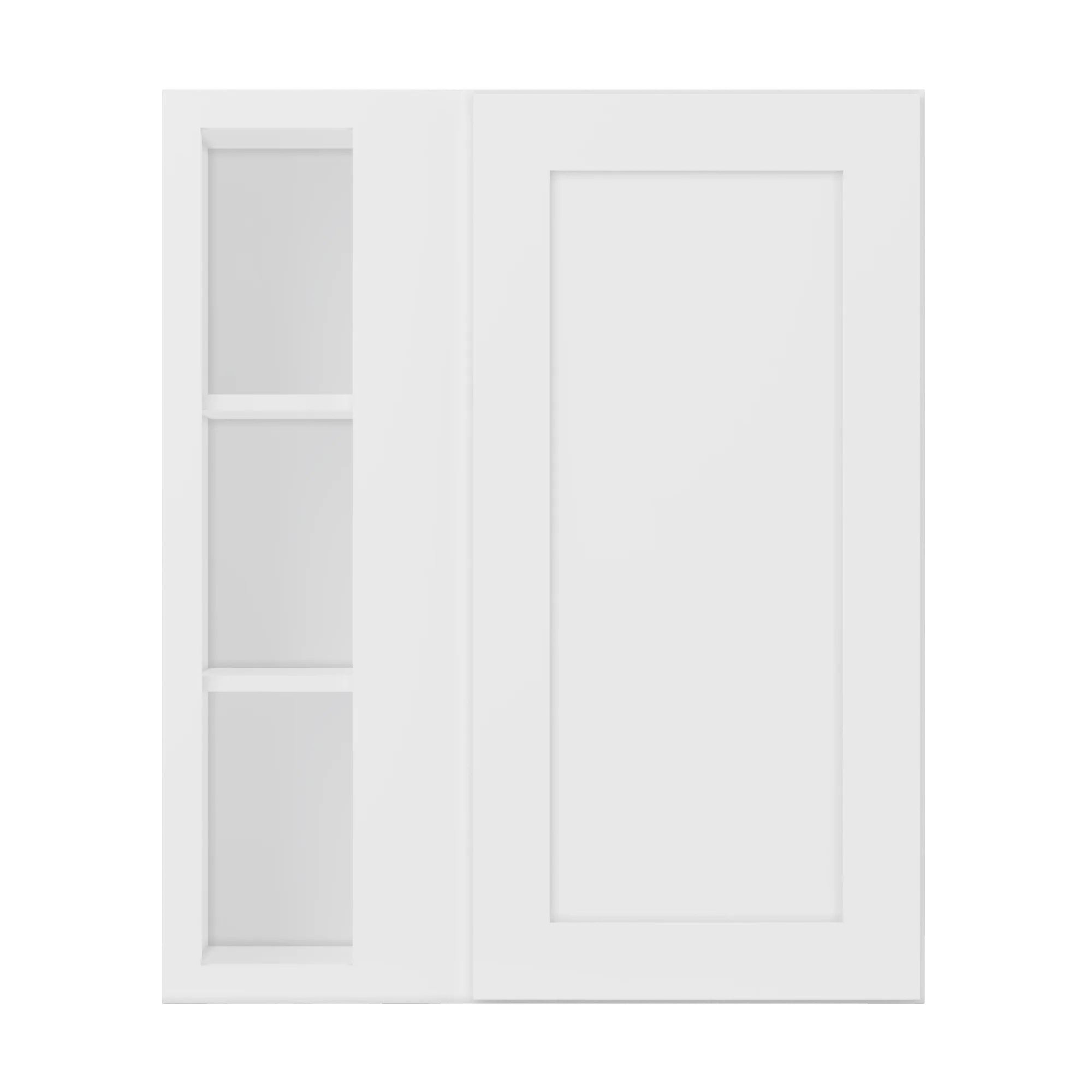 Square Corner Wall Blind Reversible Kitchen Cabinet SC3036 Alpina White LessCare 30 in. width 36 in. height 12 in. depth - Image 3
