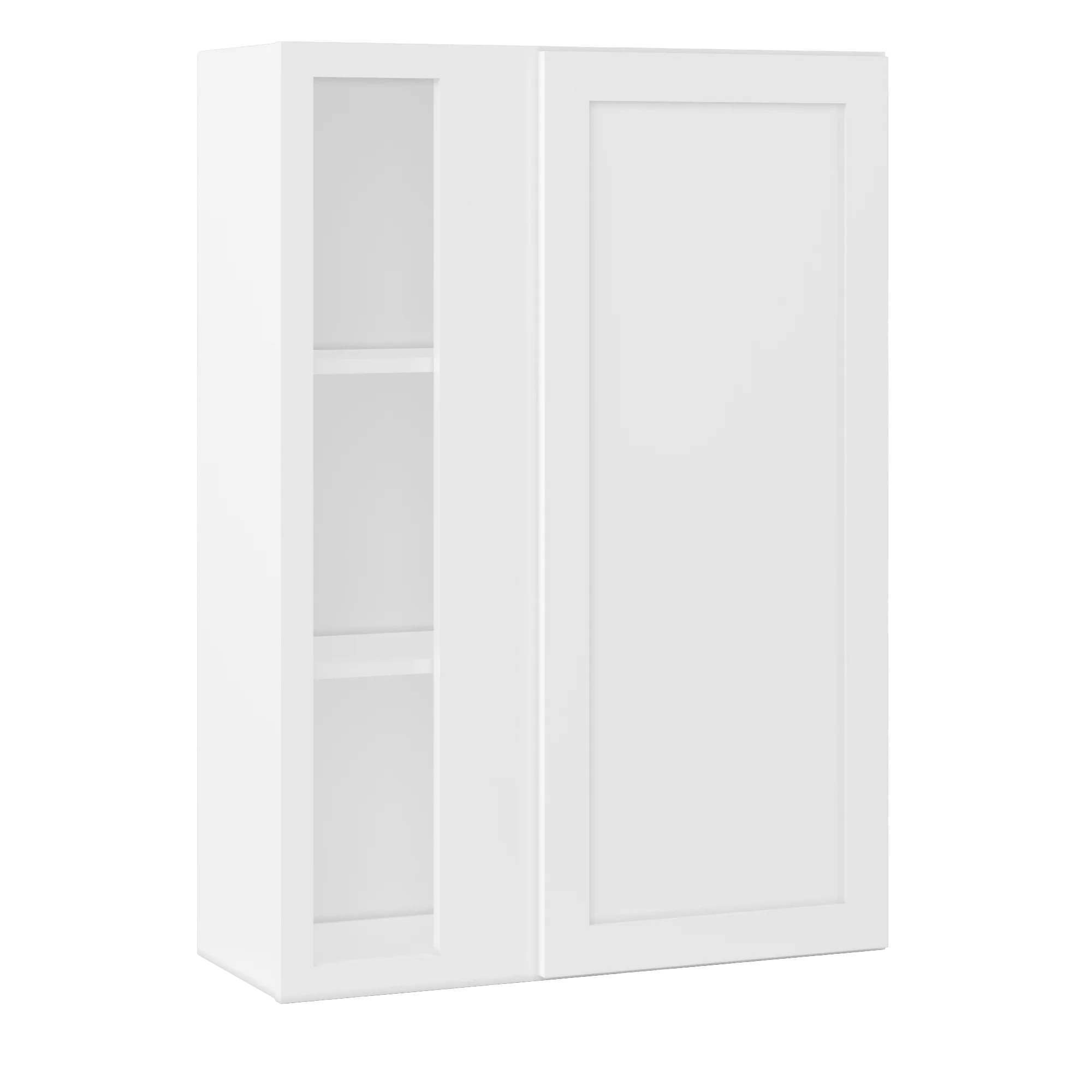 Square Corner Wall Blind Reversible Kitchen Cabinet SC3042 Alpina White LessCare 30 in. width 42 in. height 12 in. depth - Image 2