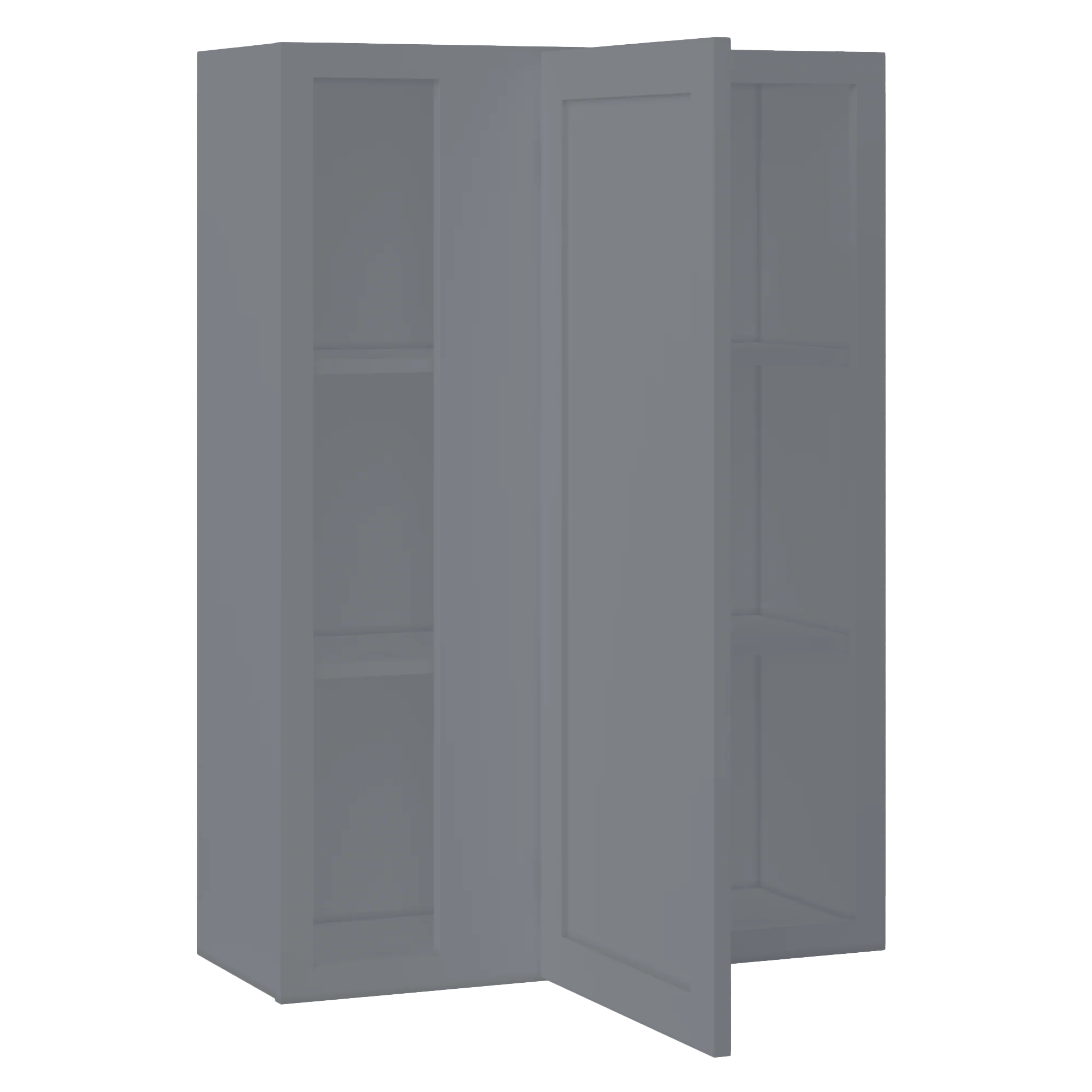 Square Corner Wall Blind Reversible Kitchen Cabinet SC3042 Colonial Gray LessCare 30 in. width 42 in. height 12 in. depth - Image 4