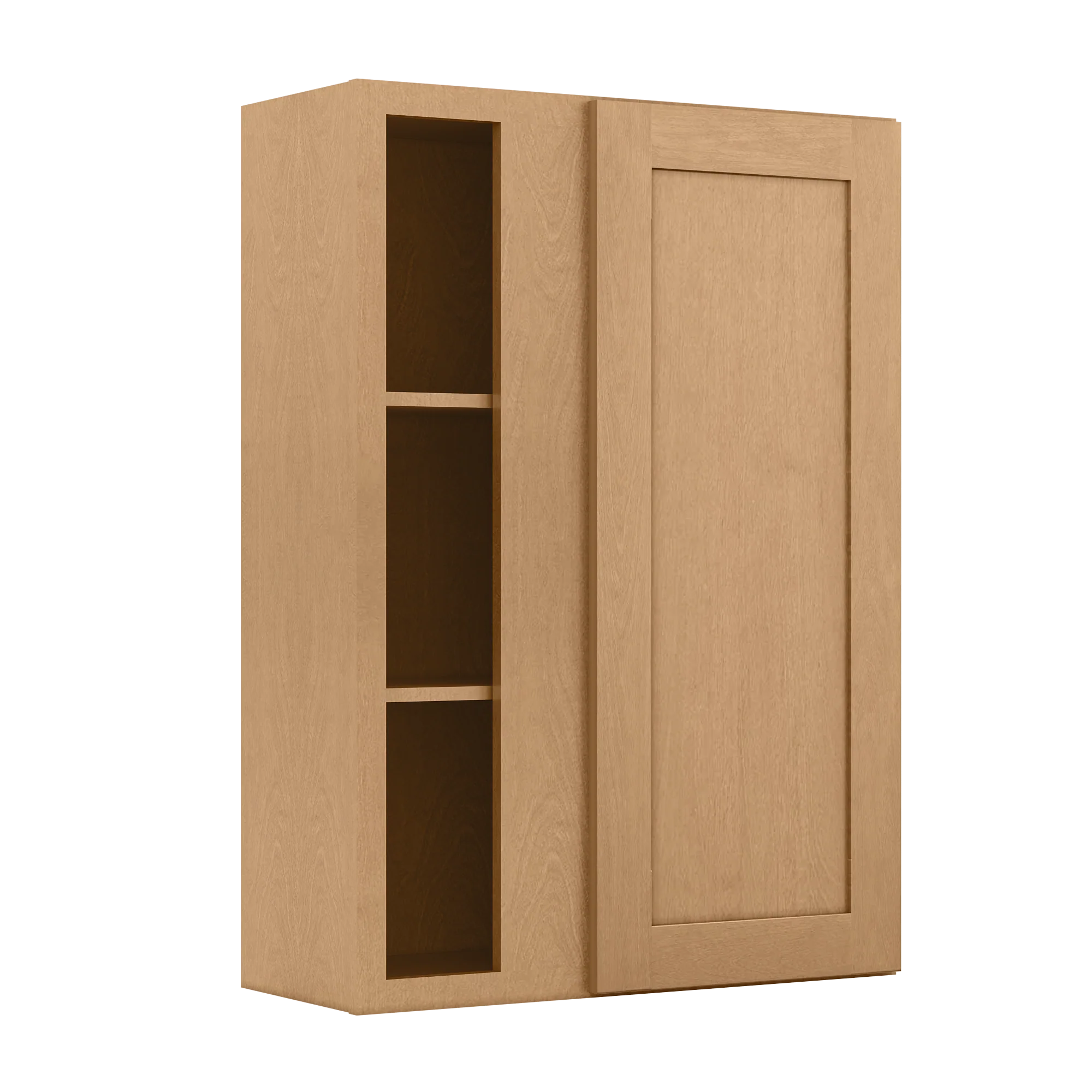 Square Corner Wall Blind Reversible Kitchen Cabinet SC3042 Shaker Toffee LessCare 30 in. width 42 in. height 12 in. depth - Image 2