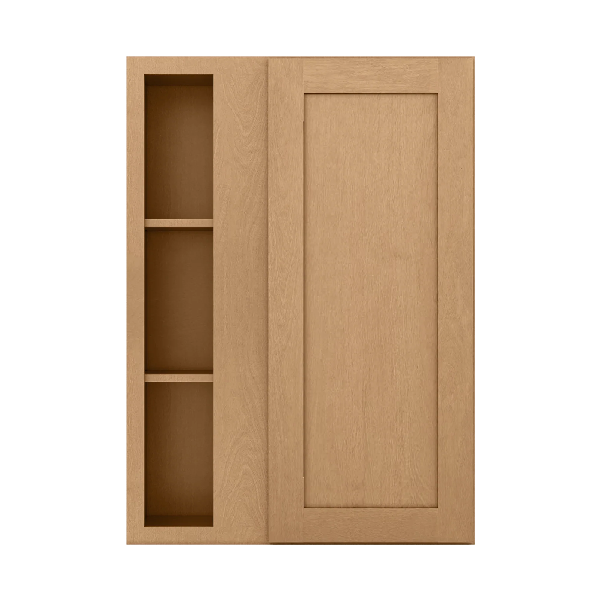 Square Corner Wall Blind Reversible Kitchen Cabinet SC3042 Shaker Toffee LessCare 30 in. width 42 in. height 12 in. depth - Image 3