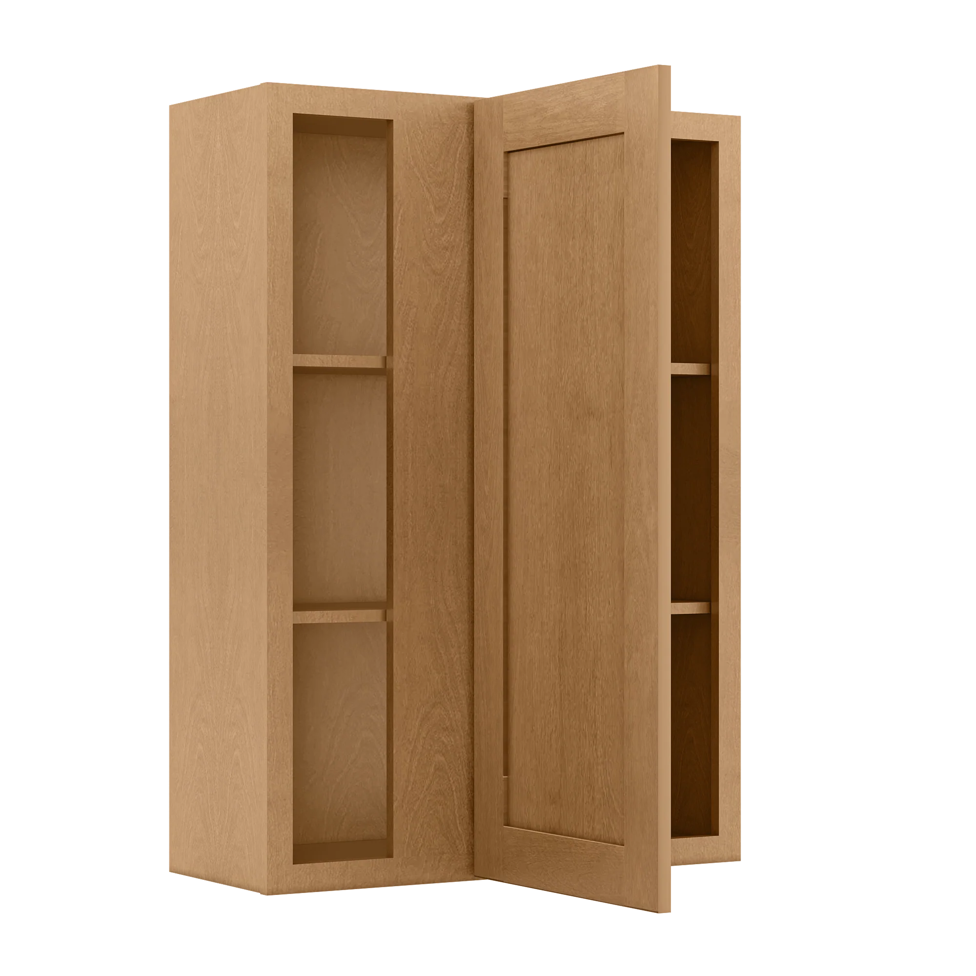 Square Corner Wall Blind Reversible Kitchen Cabinet SC3042 Shaker Toffee LessCare 30 in. width 42 in. height 12 in. depth - Image 4