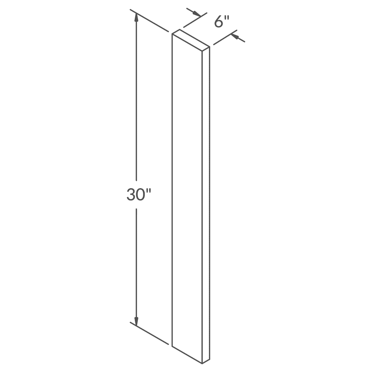 Straight Filler F630 Alpina White LessCare 6 in. width 30 in. height