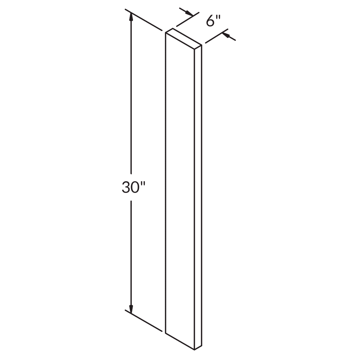 Straight Filler F630 Milan Pearl 6 in. width 30 in. height