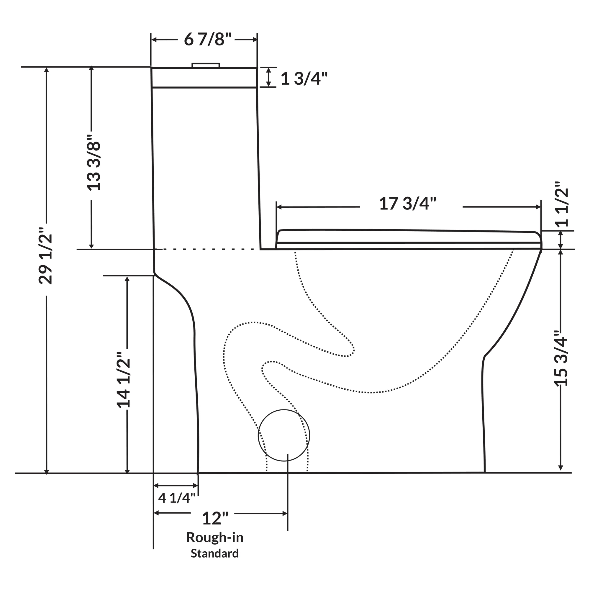 One-Piece 1.28 GPF Single Flush Elongated Toilet with Soft-Close Seat LT6 - Image 3