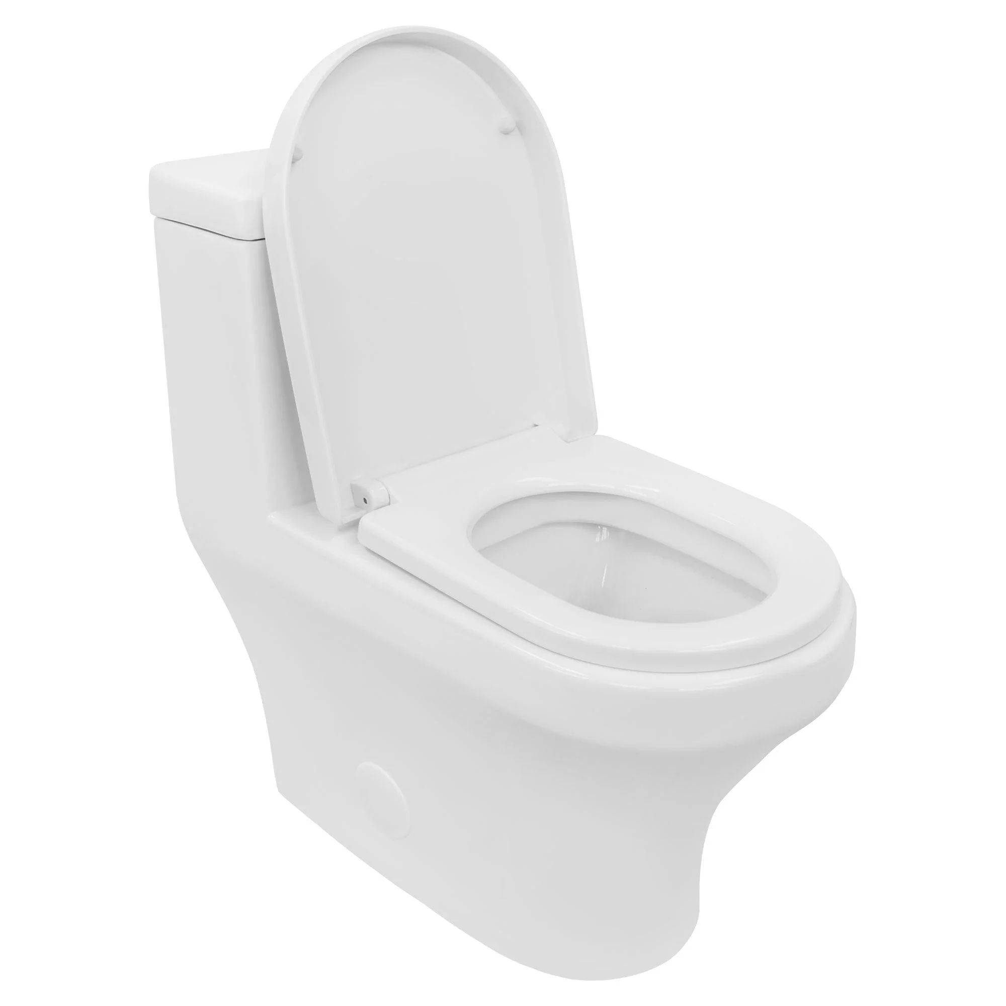 One-Piece 0.8/1.6 GPF Dual Flush Elongated Toilet with Soft-Close Seat LT8 - Image 3
