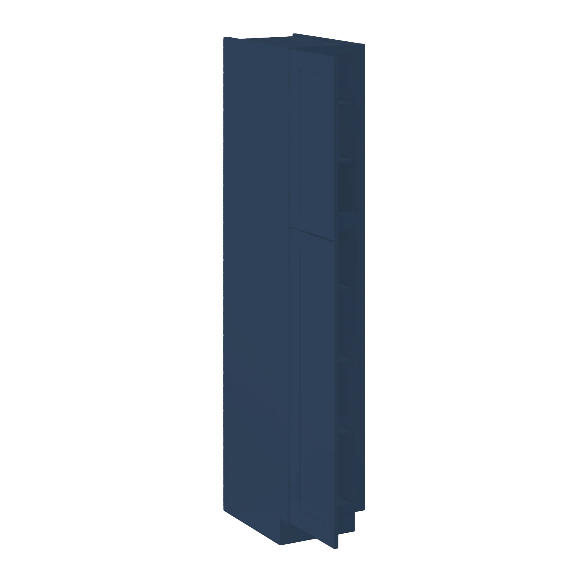 Utility Kitchen Cabinet U1584 Danbury Blue LessCare 15 in. width 84 in. height 24 in. depth - Image 4