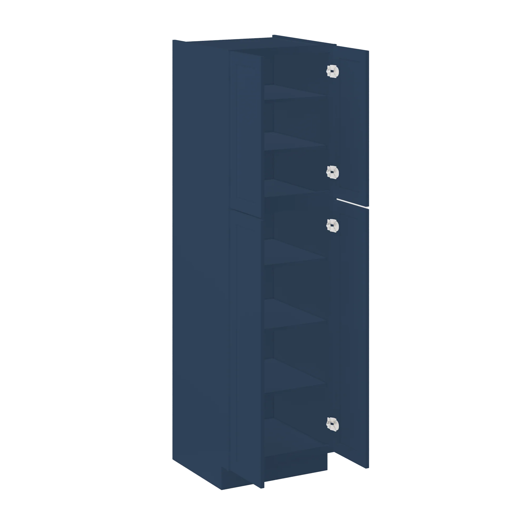 Utility Kitchen Cabinet U2484 Danbury Blue LessCare 24 in. width 84 in. height 24 in. depth - Image 4