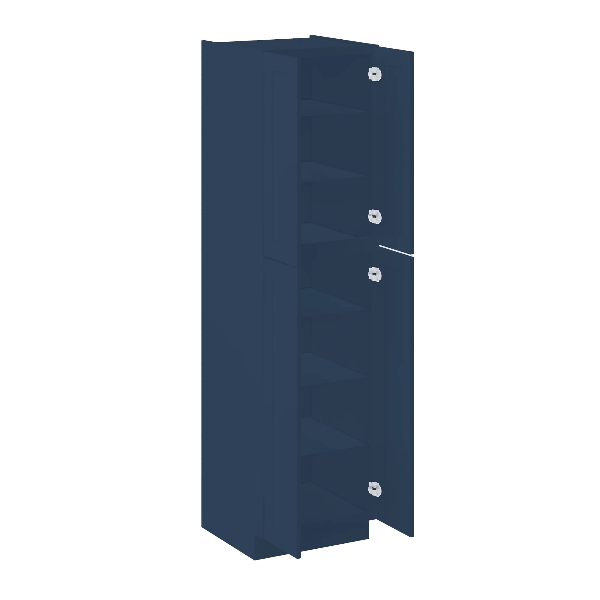 Utility Kitchen Cabinet U2490 Danbury Blue LessCare 24 in. width 90 in. height 24 in. depth - Image 4