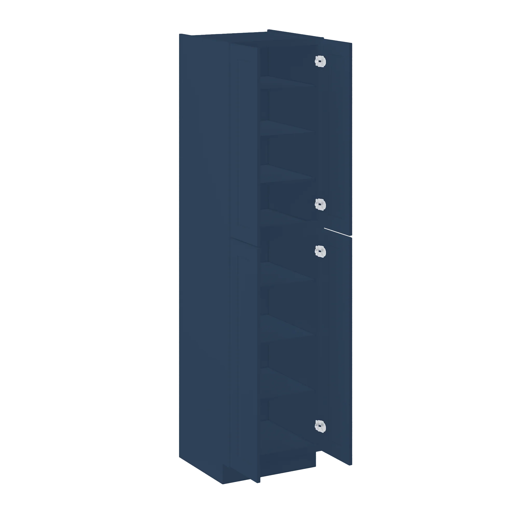 Utility Kitchen Cabinet U2496 Danbury Blue LessCare 24 in. width 96 in. height 24 in. depth - Image 4