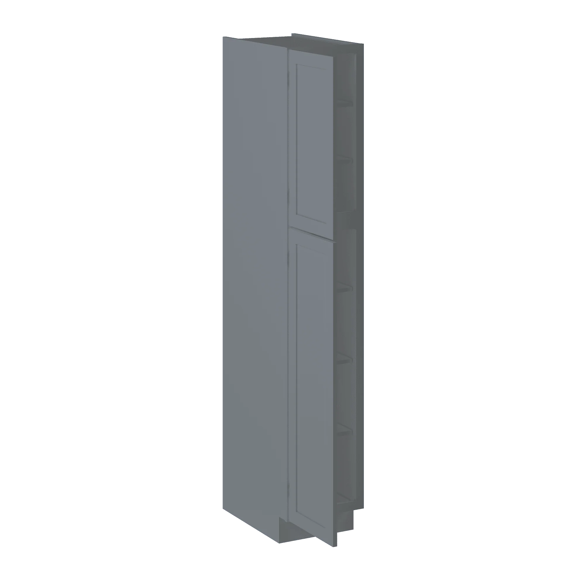 Utility Kitchen Cabinet U1584 Colonial Gray LessCare 15 in. width 84 in. height 24 in. depth - Image 4