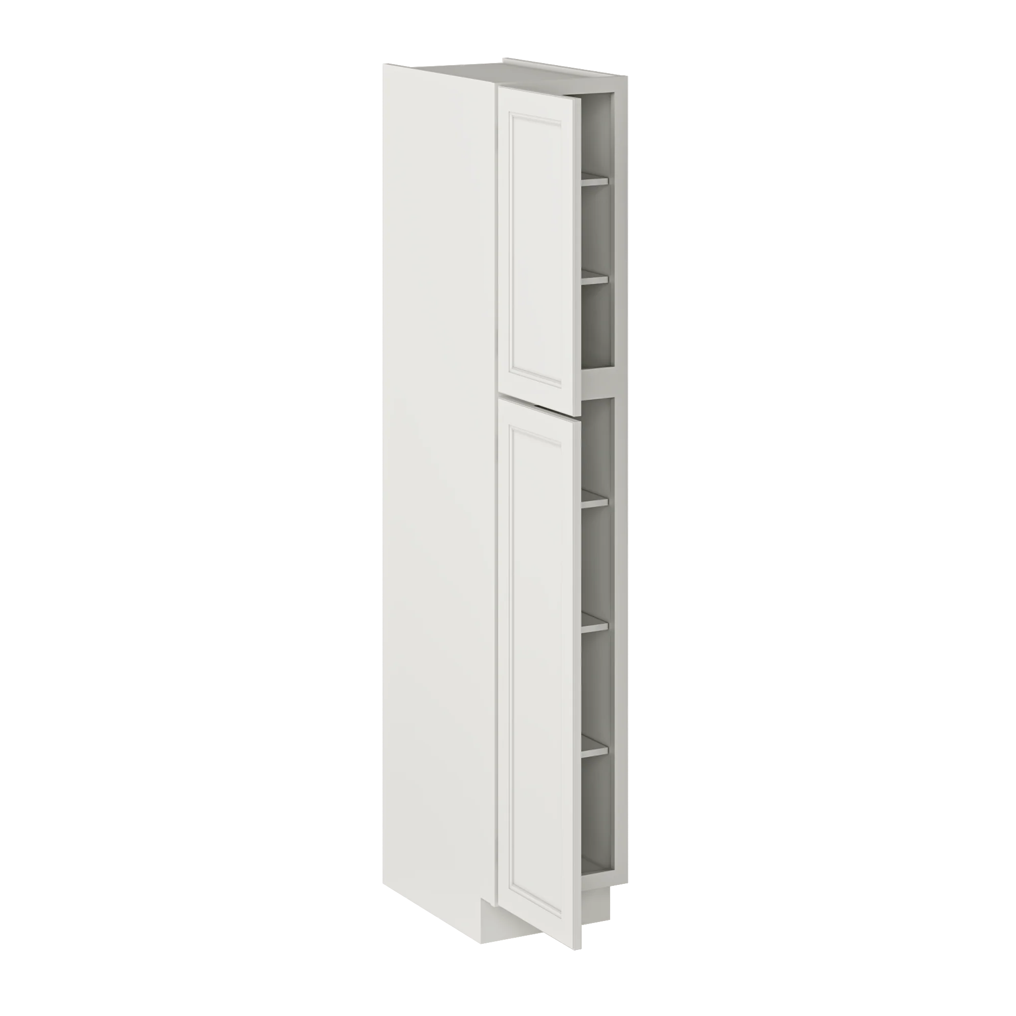 Utility Kitchen Cabinet U1584 Milan Pearl 15 in. width 84 in. height 24 in. depth - Image 4