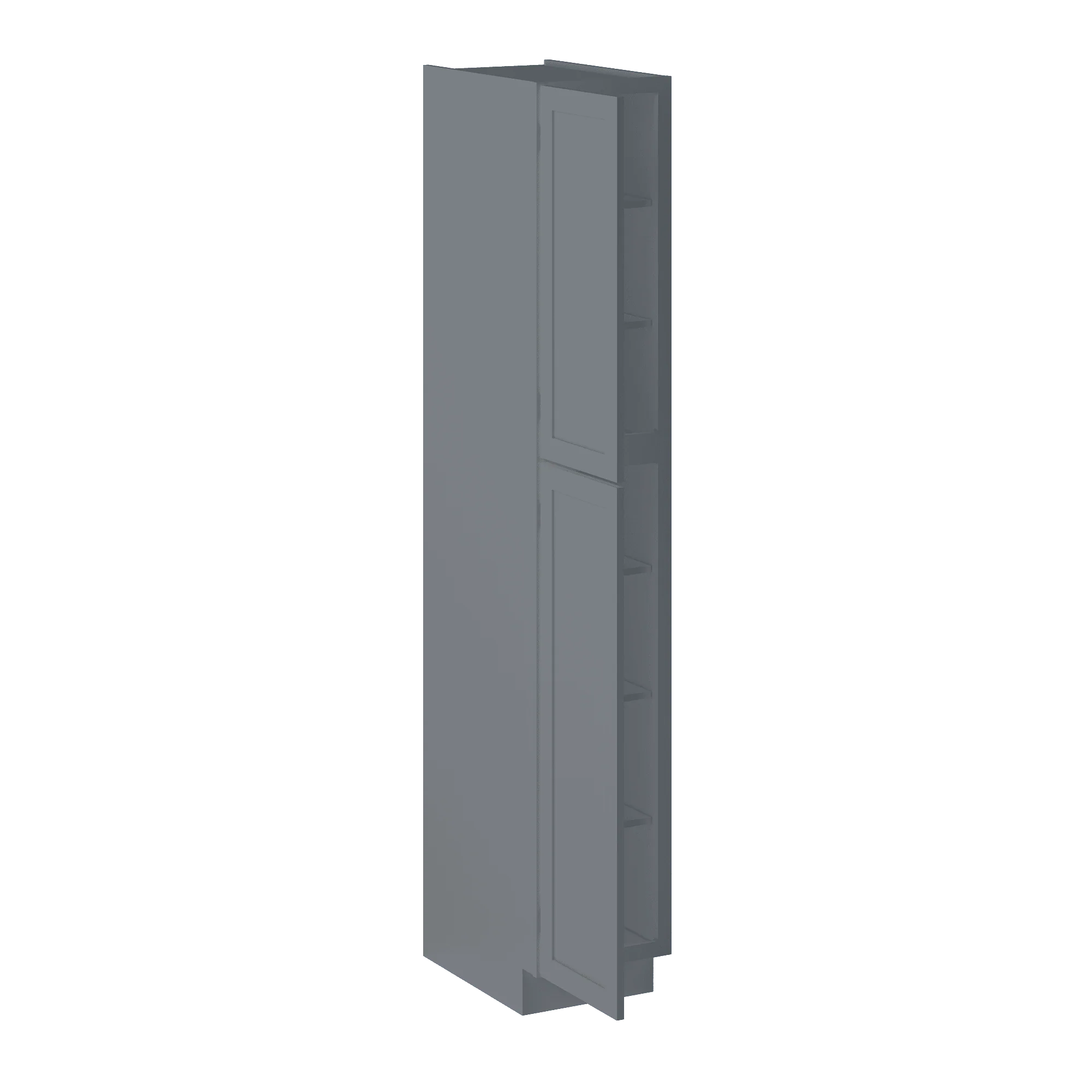 Utility Kitchen Cabinet U1590 Colonial Gray LessCare 15 in. width 90 in. height 24 in. depth - Image 4