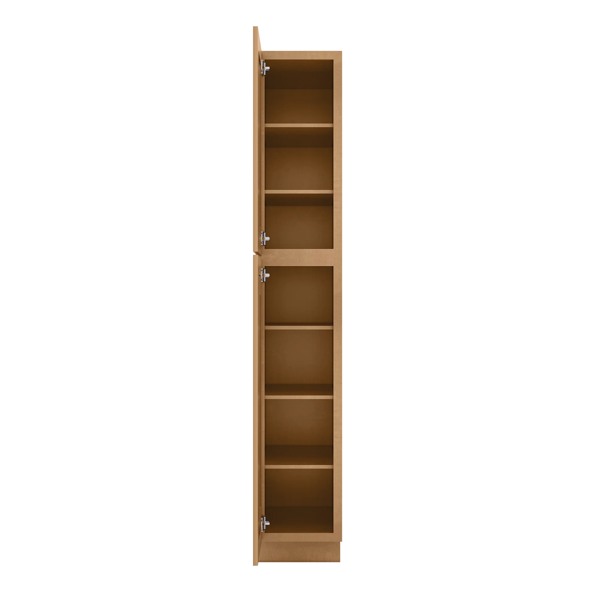 Utility Kitchen Cabinet U1590 Shaker Toffee LessCare 15 in. width 90 in. height 24 in. depth - Image 5