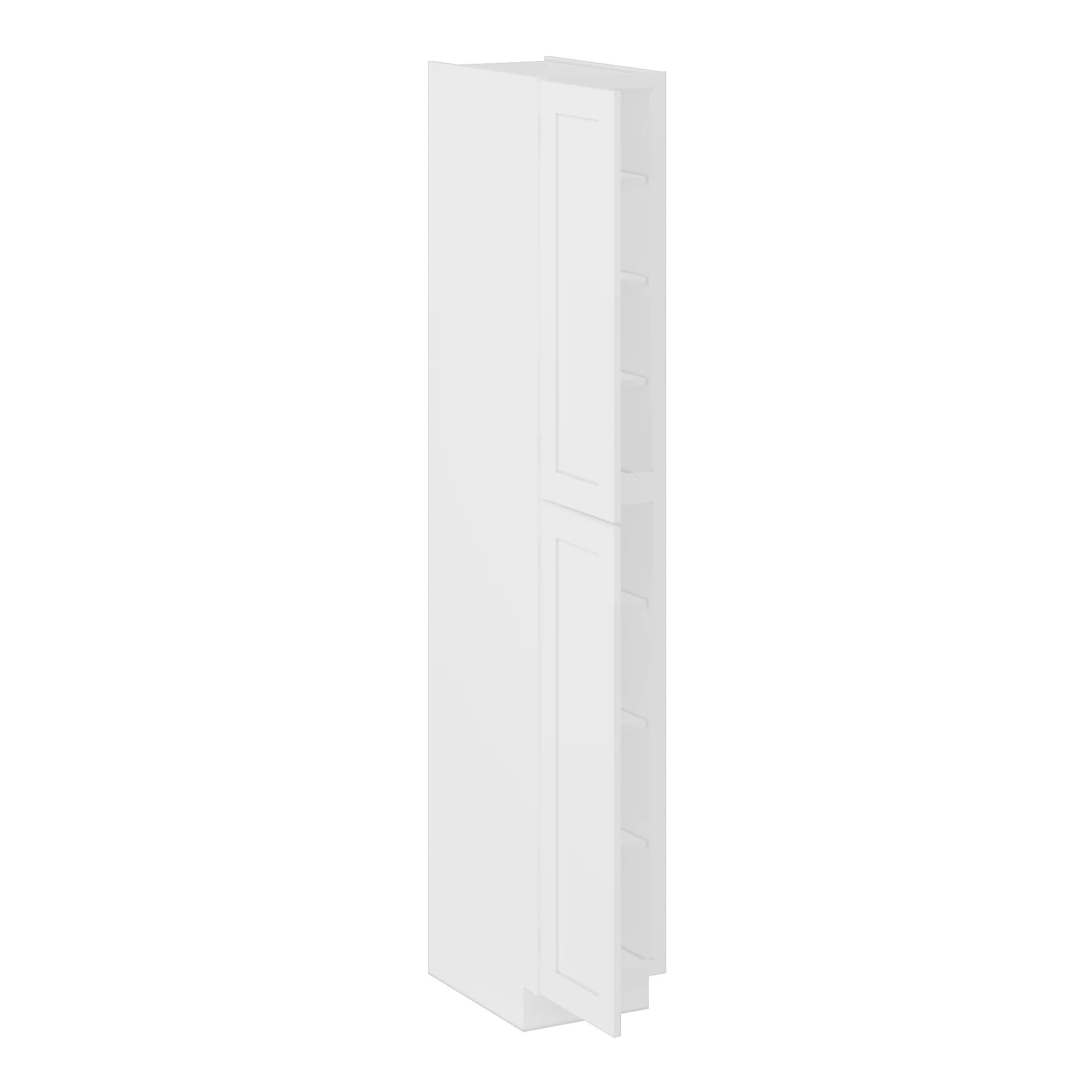 Utility Kitchen Cabinet U1596 Alpina White LessCare 15 in. width 96 in. height 24 in. depth - Image 4