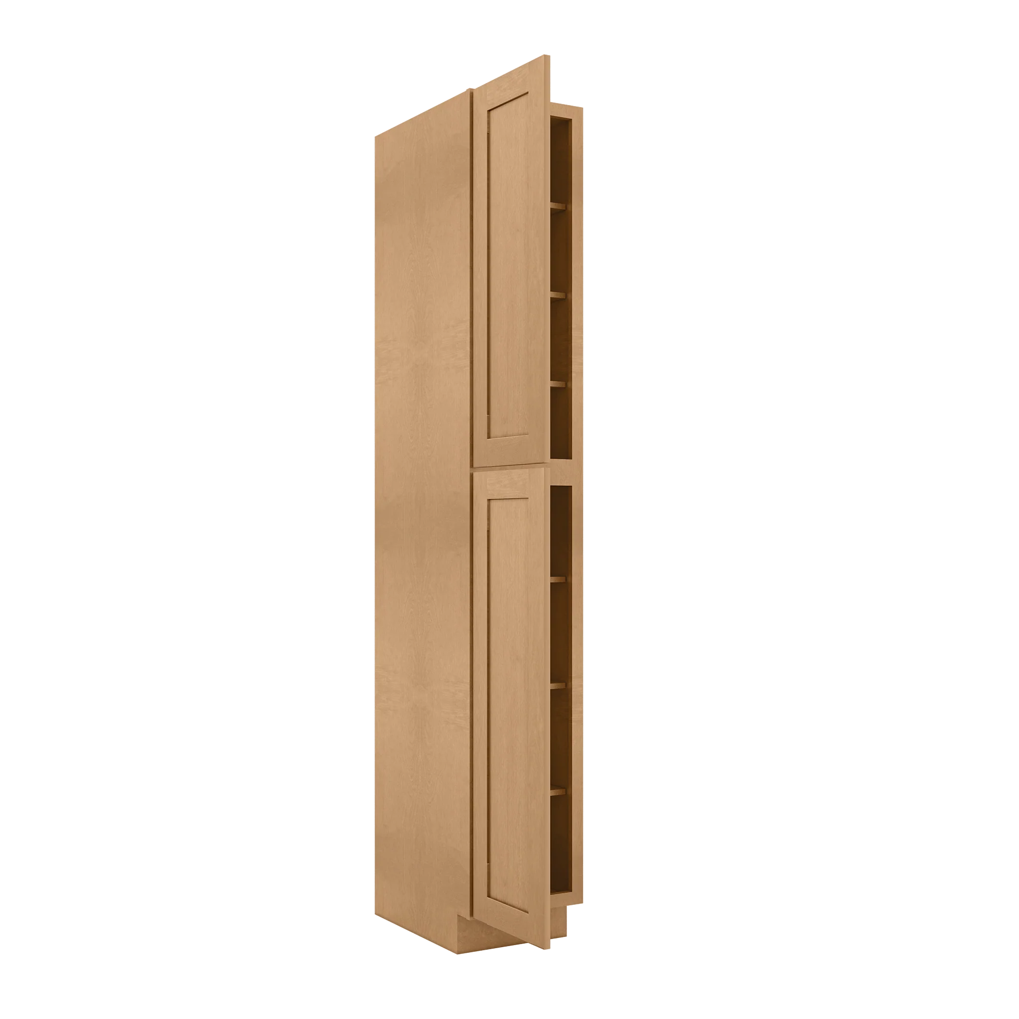Utility Kitchen Cabinet U1596 Shaker Toffee LessCare 15 in. width 96 in. height 24 in. depth - Image 4