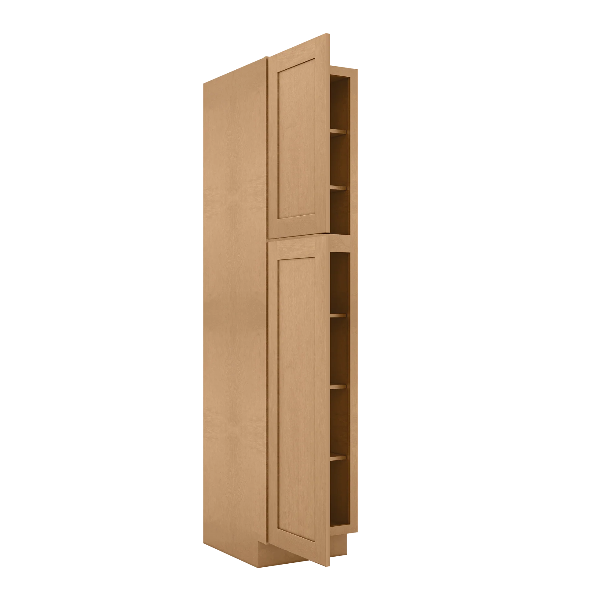 Utility Kitchen Cabinet U1884 Shaker Toffee LessCare 18 in. width 84 in. height 24 in. depth - Image 4
