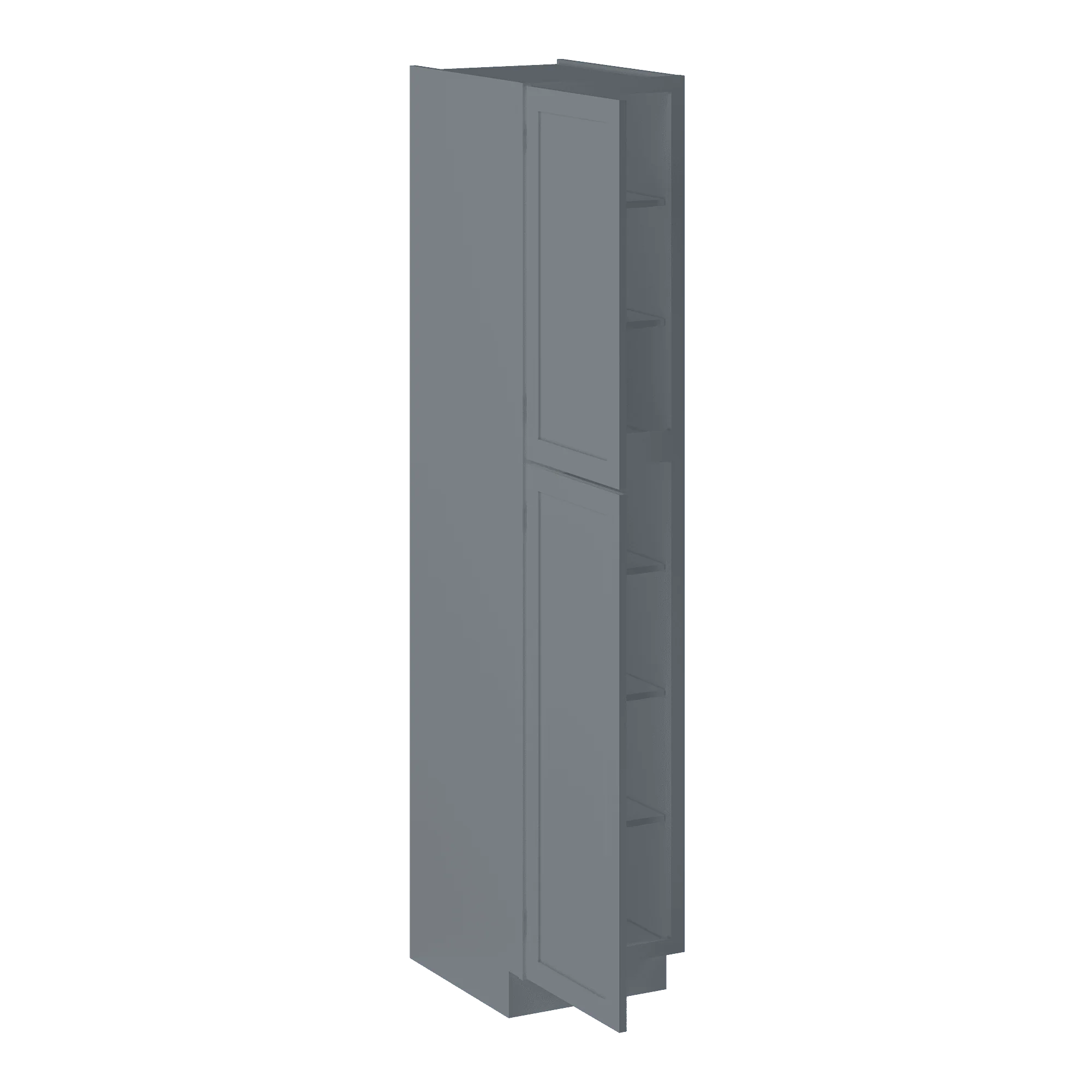 Utility Kitchen Cabinet U1890 Colonial Gray LessCare 18 in. width 90 in. height 24 in. depth - Image 4