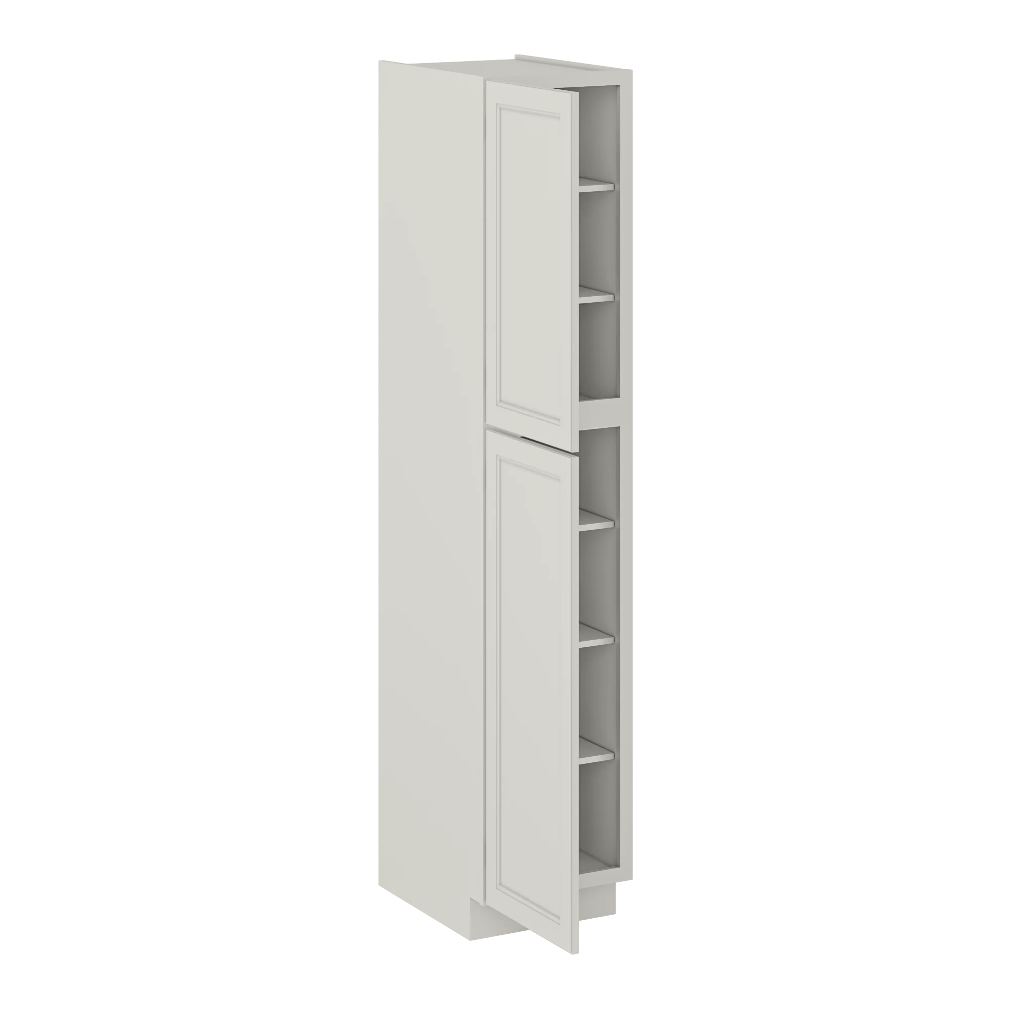 Utility Kitchen Cabinet U1890 Milan Pearl 18 in. width 90 in. height 24 in. depth - Image 4