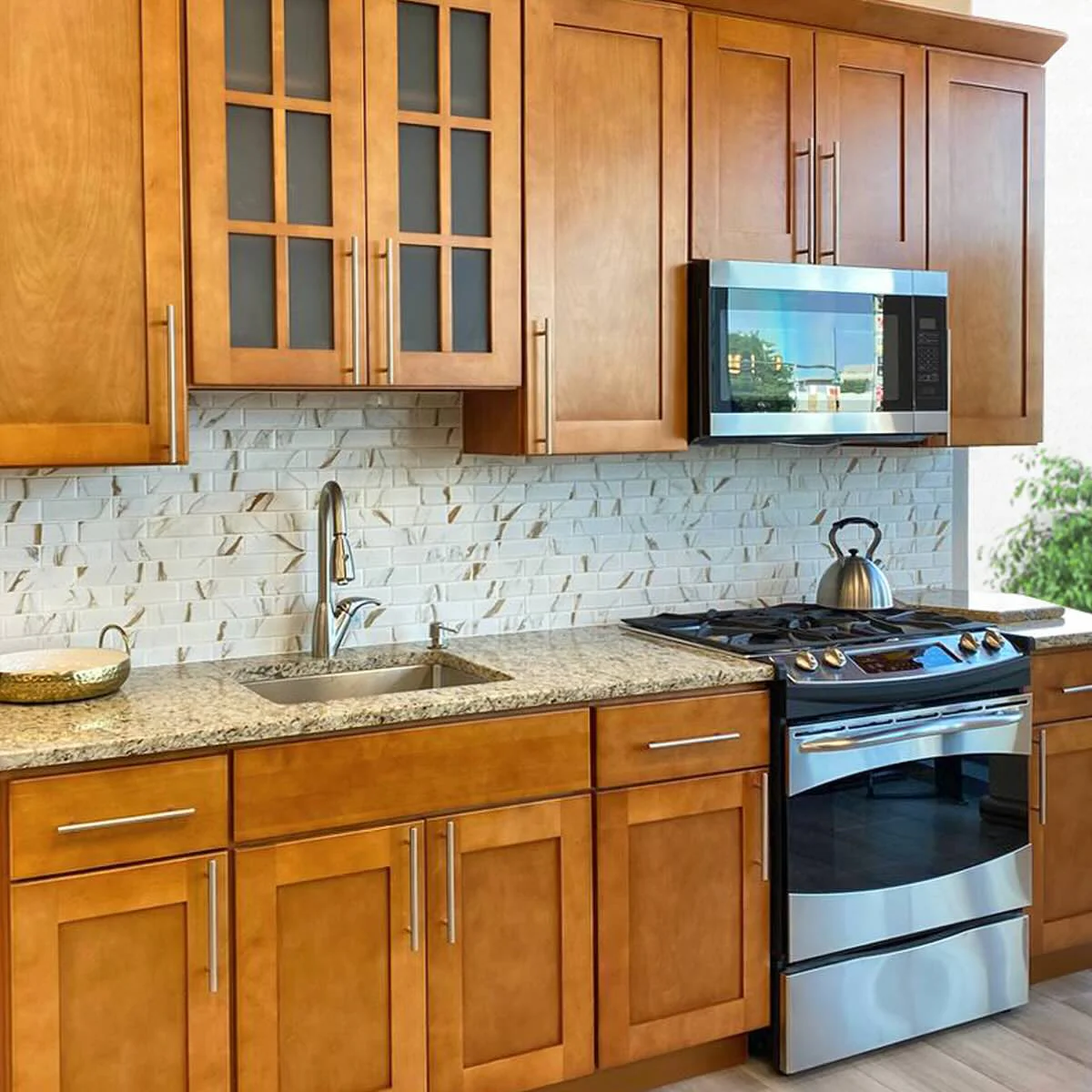 Utility Kitchen Cabinet U2484 Newport LessCare 24 in. width 84 in. height 24 in. depth - Image 3