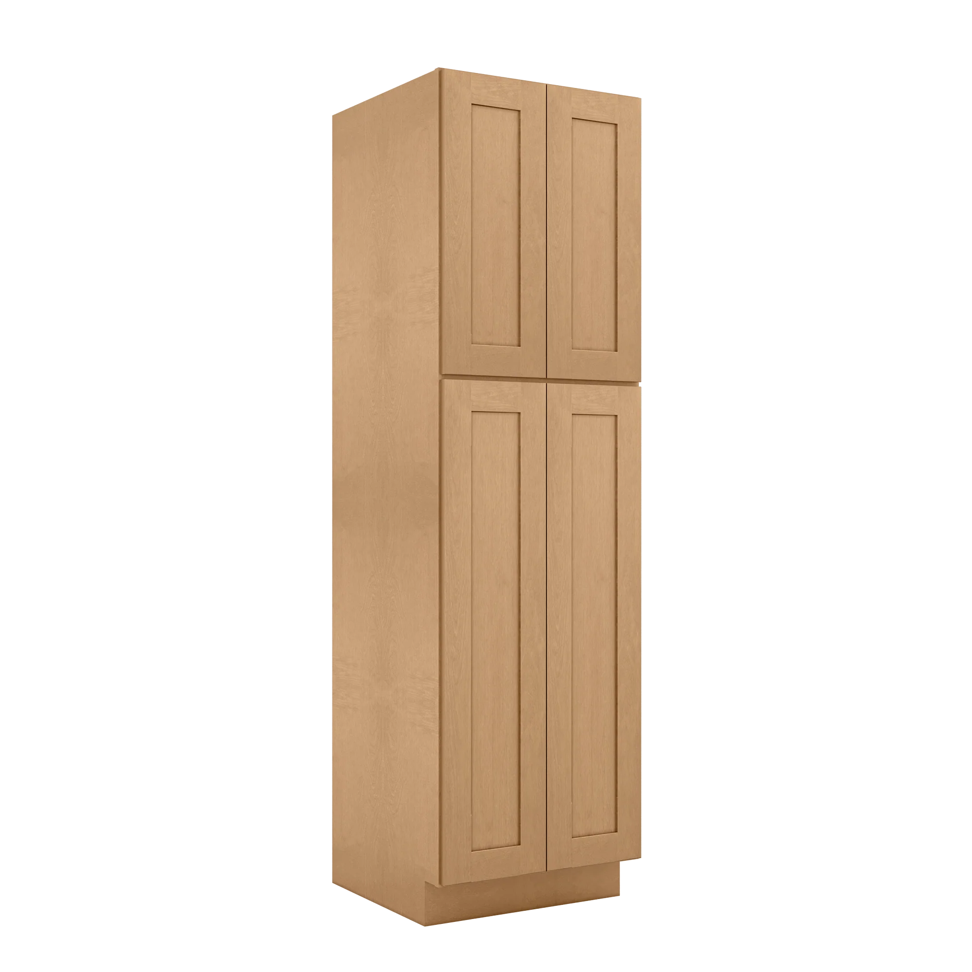 Utility Kitchen Cabinet U2484 Shaker Toffee LessCare 24 in. width 84 in. height 24 in. depth - Image 2