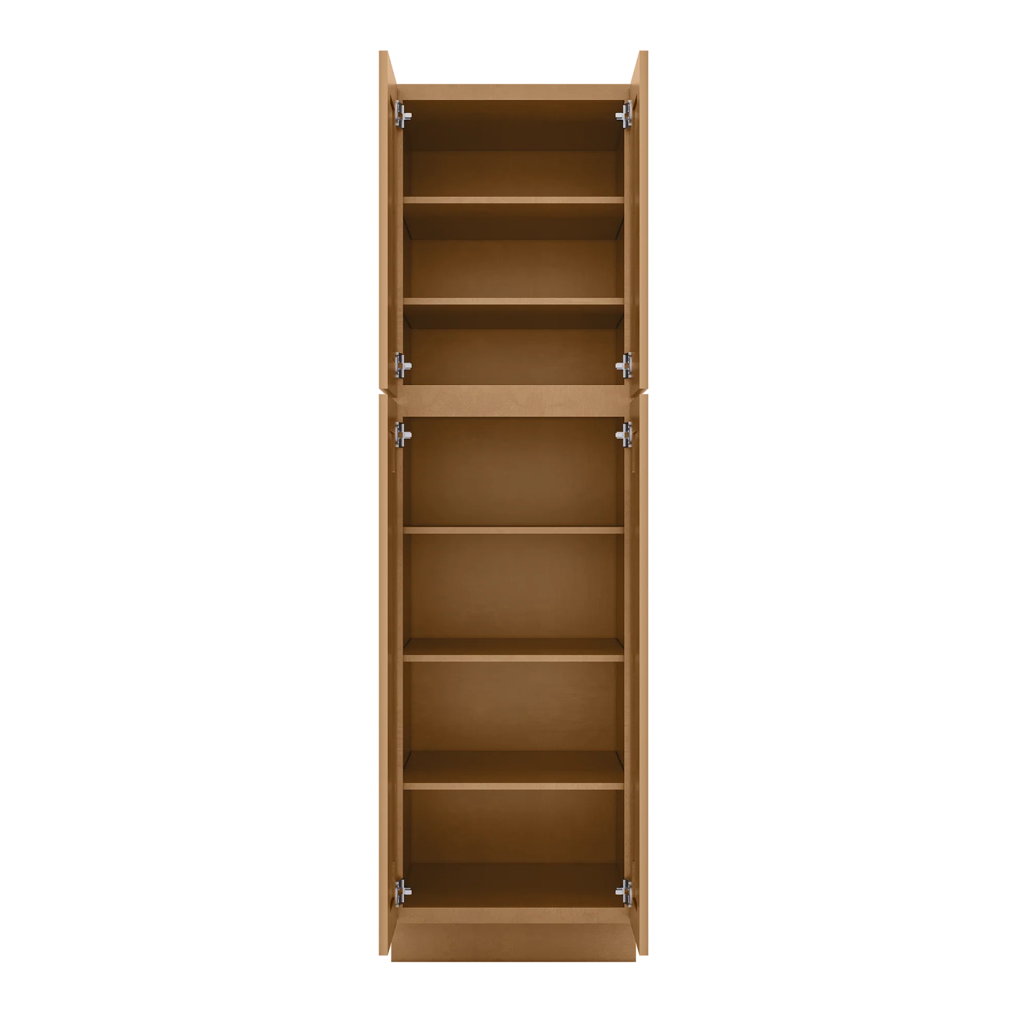 Utility Kitchen Cabinet U2484 Shaker Toffee LessCare 24 in. width 84 in. height 24 in. depth - Image 5