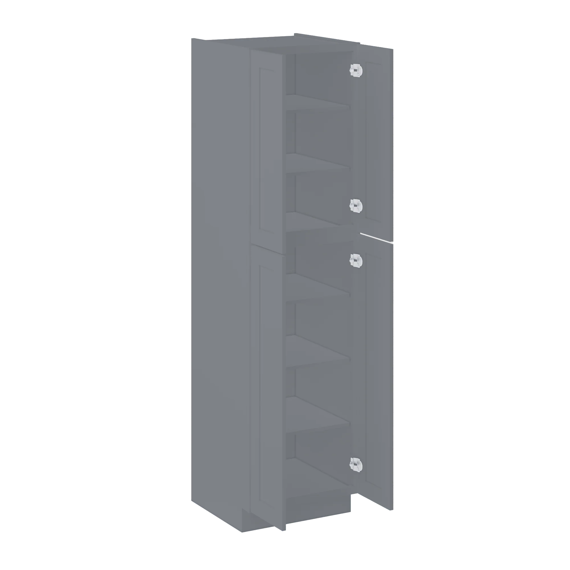 Utility Kitchen Cabinet U2490 Colonial Gray LessCare 24 in. width 90 in. height 24 in. depth - Image 4