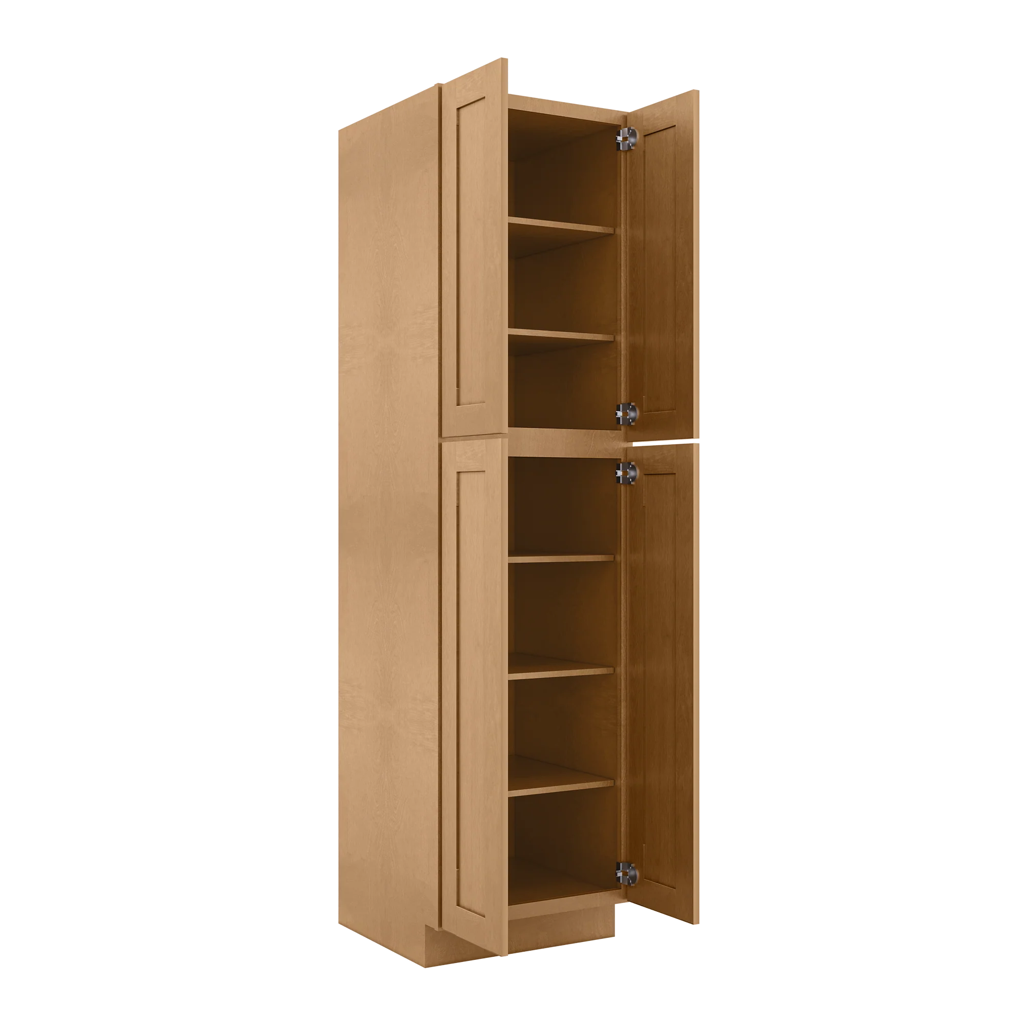 Utility Kitchen Cabinet U2490 Shaker Toffee LessCare 24 in. width 90 in. height 24 in. depth - Image 4