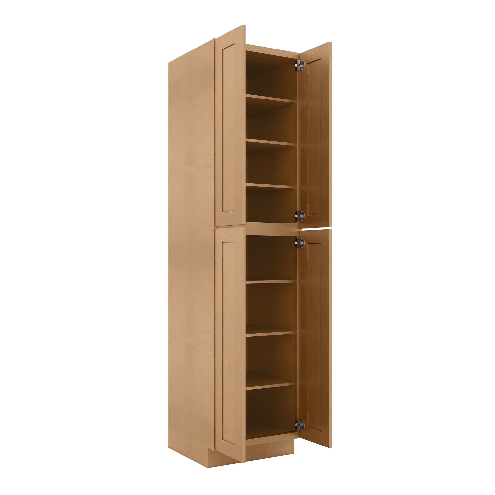 Utility Kitchen Cabinet U2496 Shaker Toffee LessCare 24 in. width 96 in. height 24 in. depth - Image 4