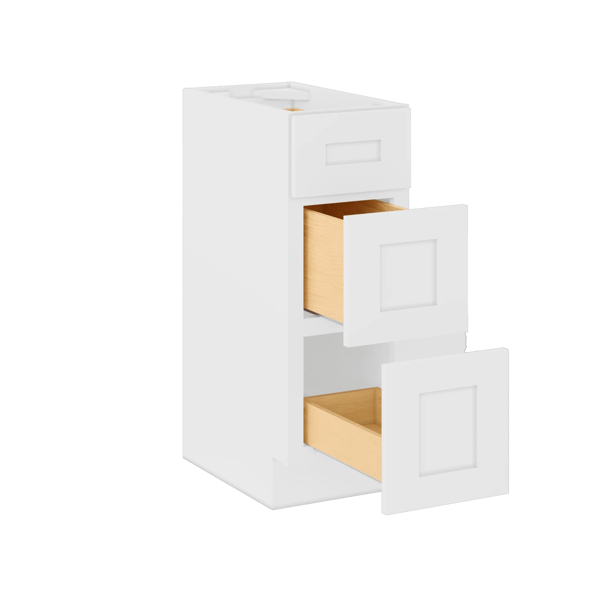 12" W x 34.5" H x 21" D Vanity Drawer Base Cabinet LessCare - Alpina White - Image 5