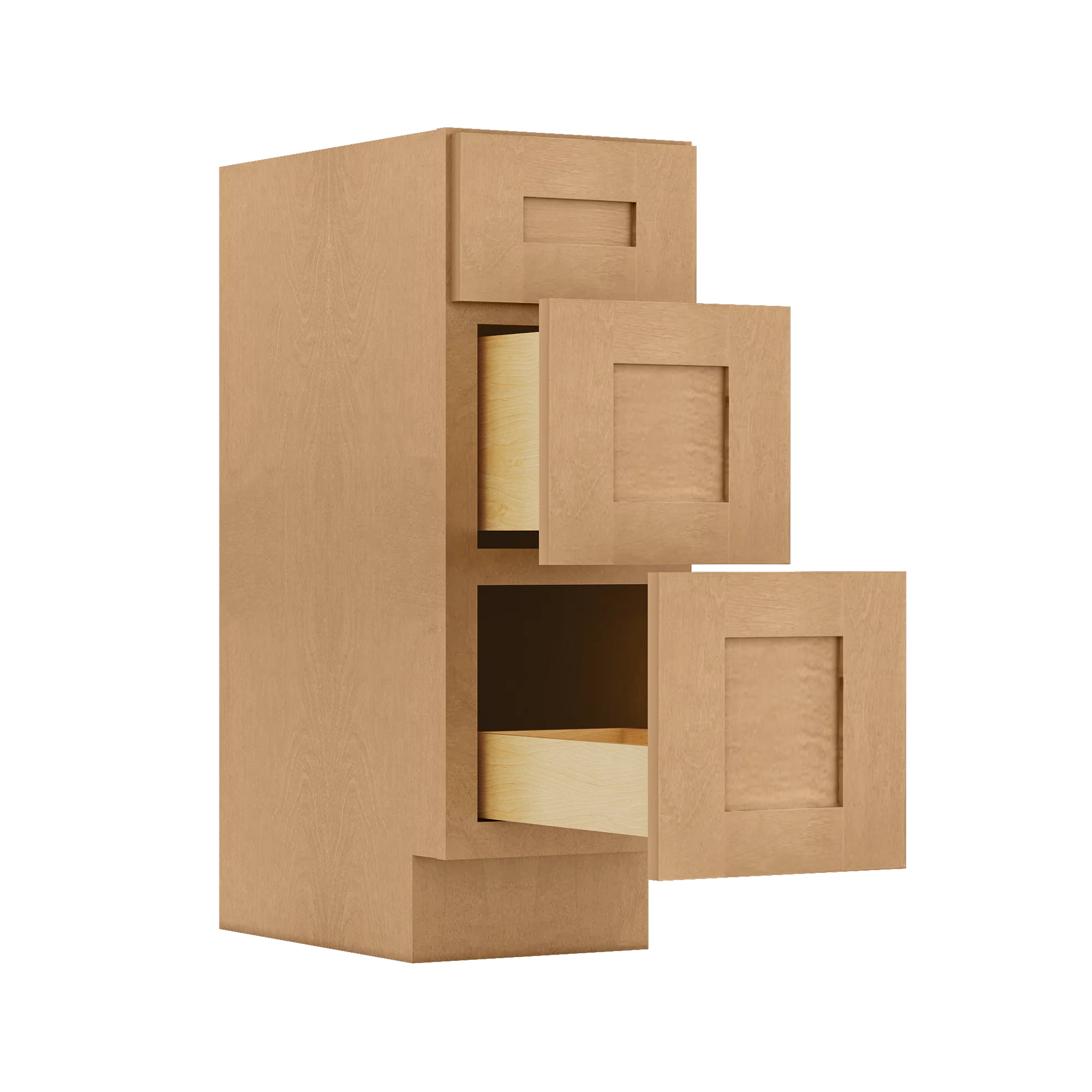 Vanity Drawer Base Cabinet VDB1221345 Shaker Toffee LessCare 12 in. width 34.5 in. height 21 in. depth - Image 5