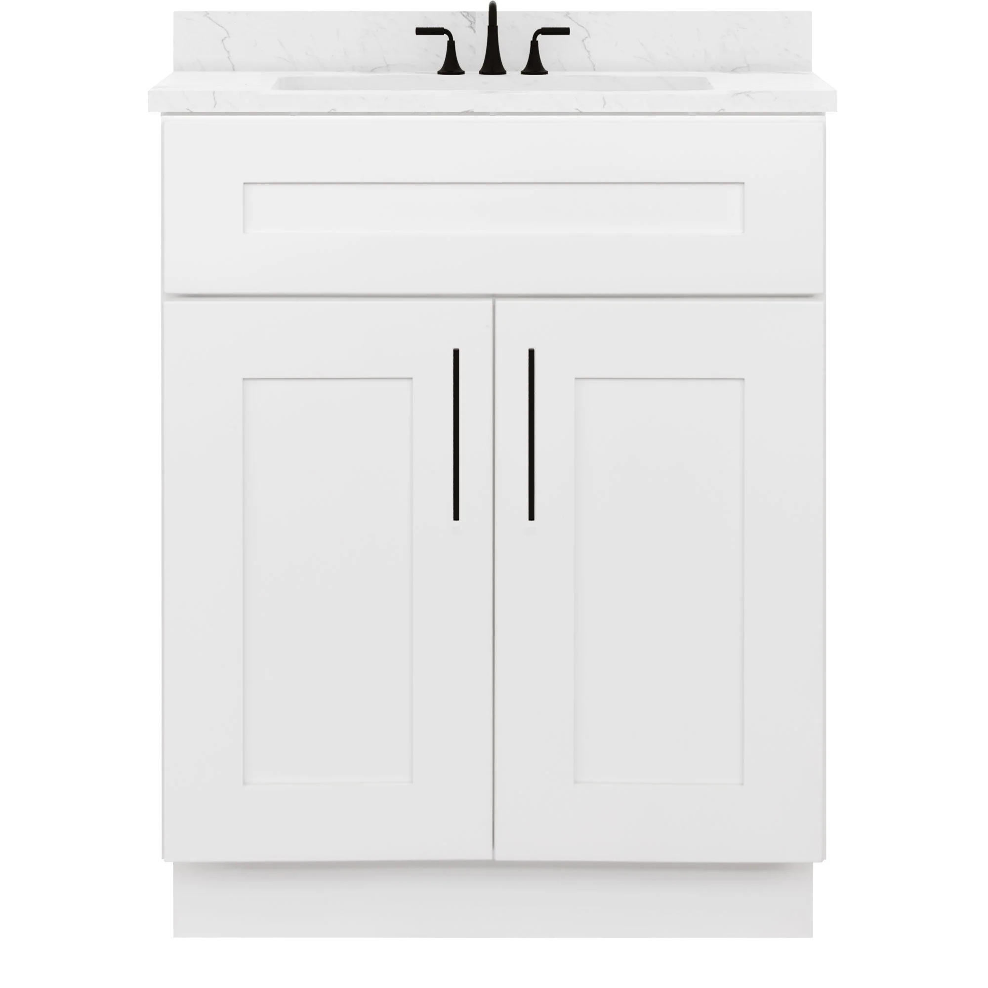 24 W x 21 D x 34.5 H Vanity Sink Base Cabinet - Alpina White