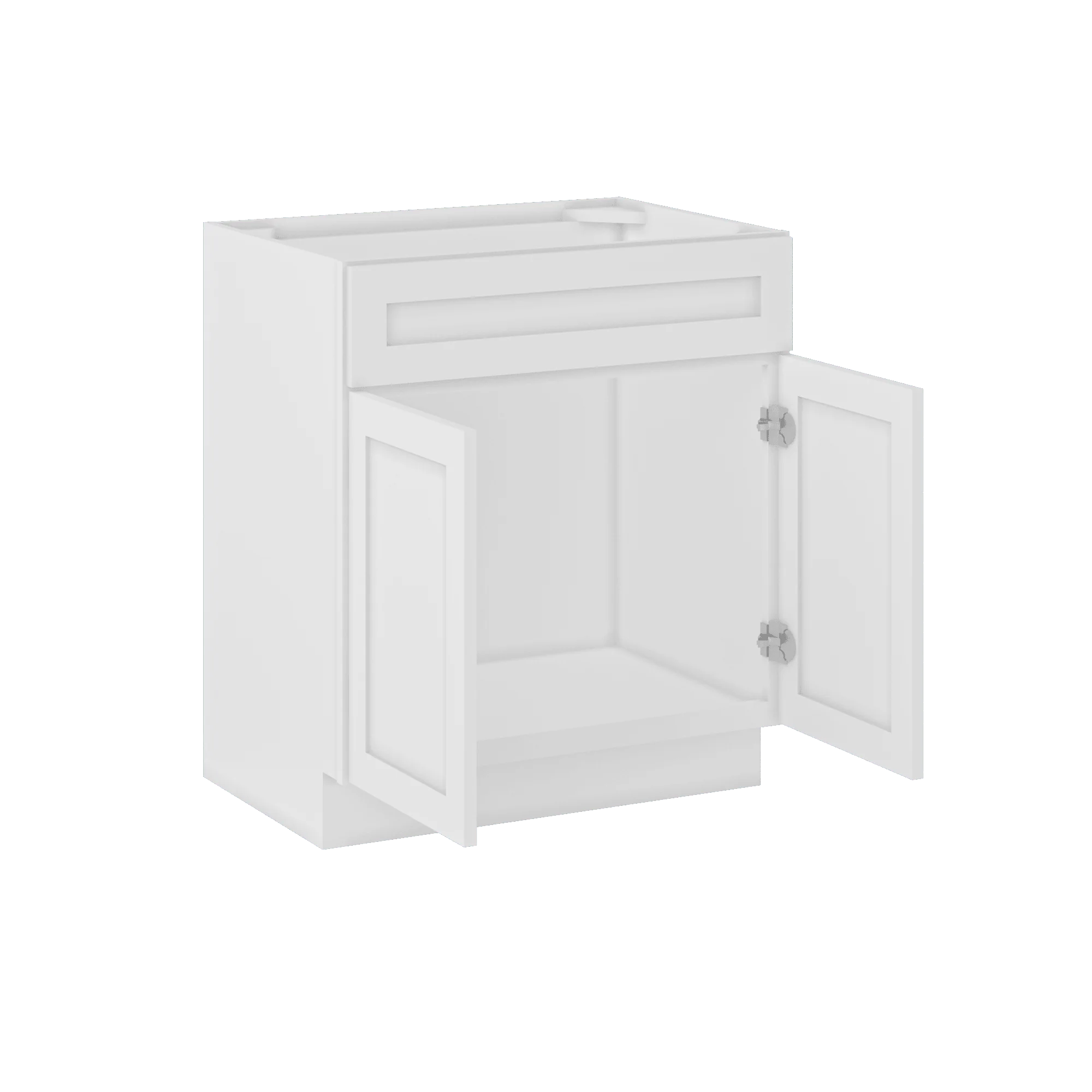 30 W x 21 D x 34.5 H Vanity Sink Base Cabinet - Alpina White - Image 6