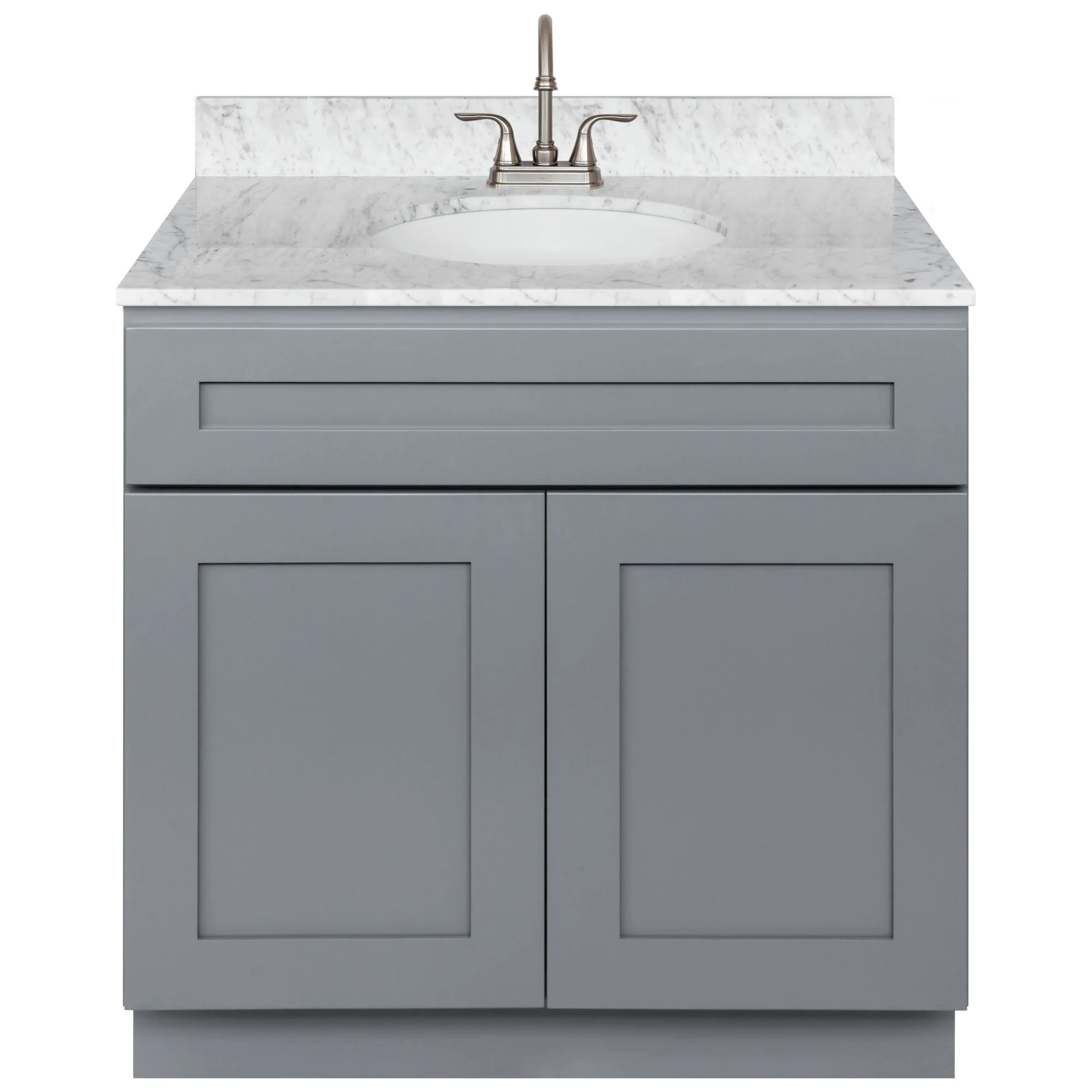 36 W x 21 D x 34.5 H Vanity Sink Base Cabinet - Colonial Gray
