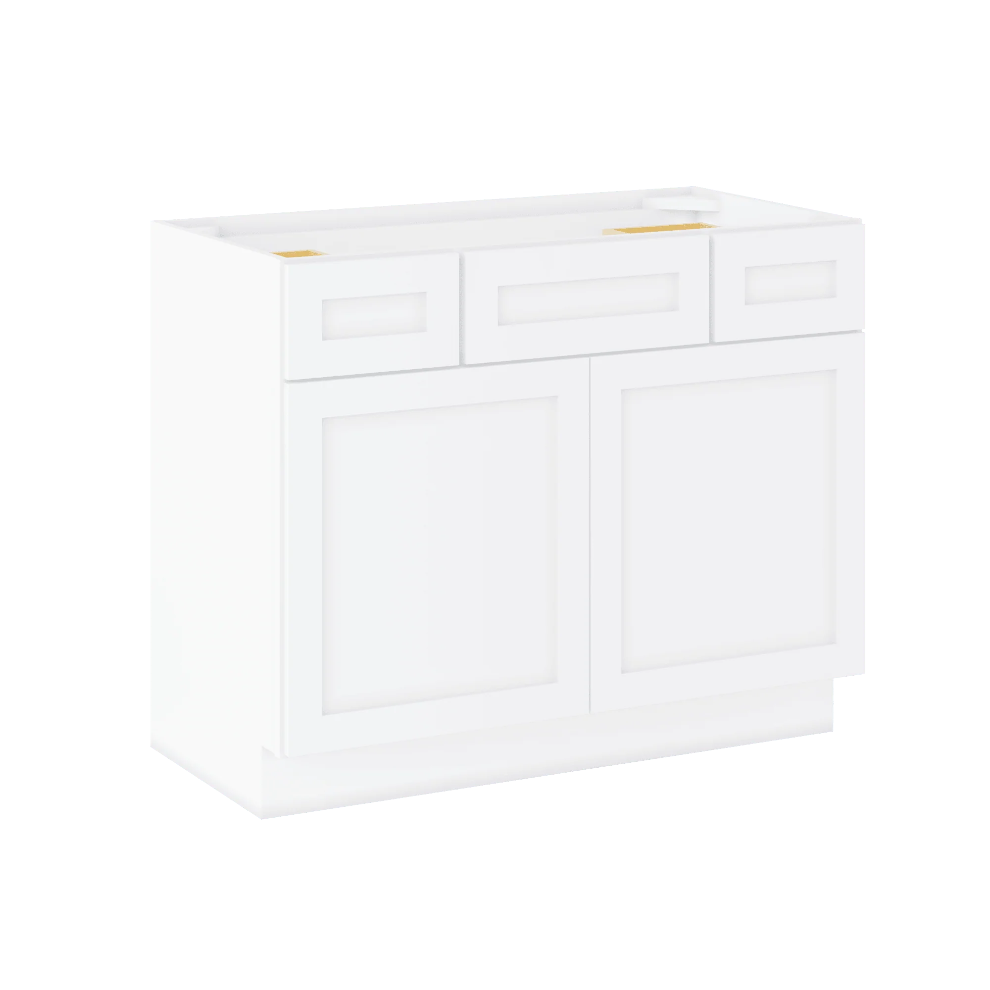 42 W x 21 D x 34.5 H Vanity Sink Base Cabinet - Alpina White - Image 4