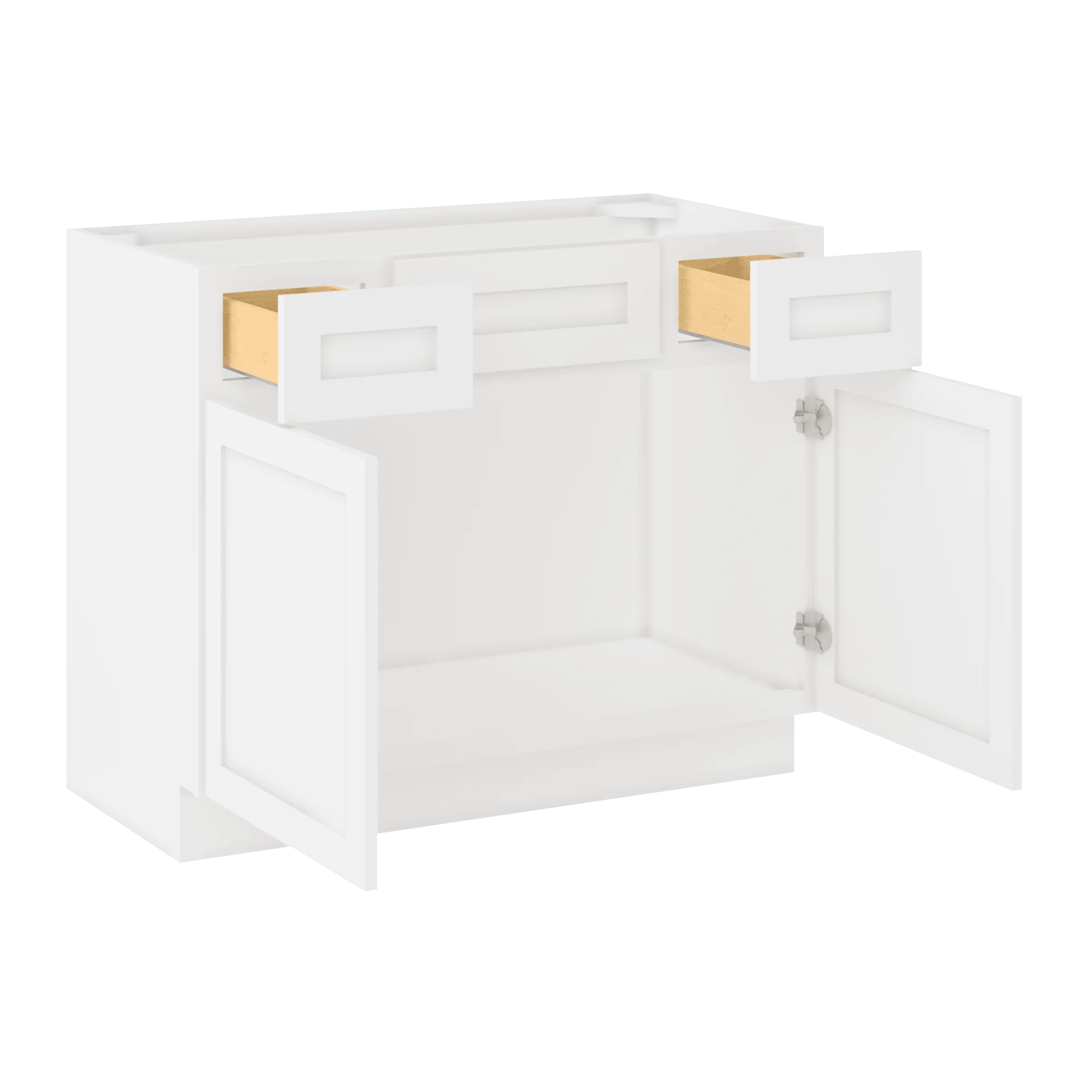 42 W x 21 D x 34.5 H Vanity Sink Base Cabinet - Alpina White - Image 6