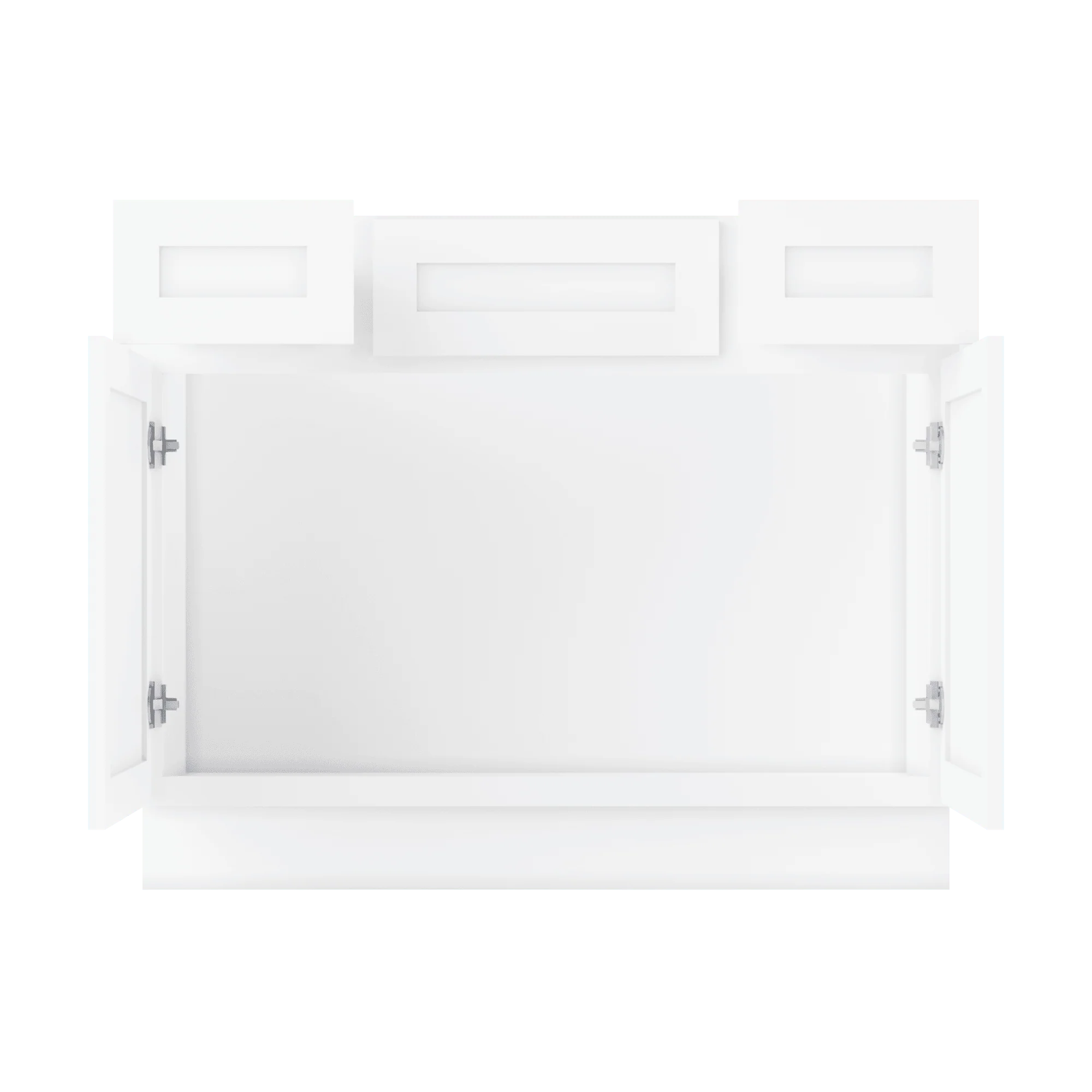 42 W x 21 D x 34.5 H Vanity Sink Base Cabinet - Alpina White - Image 7